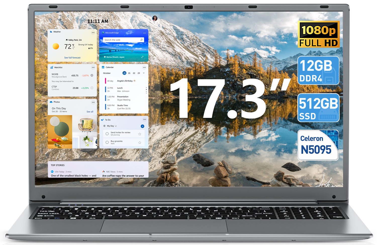 2026 SGIN Laptop computer Intel N5095A 12GB RAM 512 GB SSD Window 11
