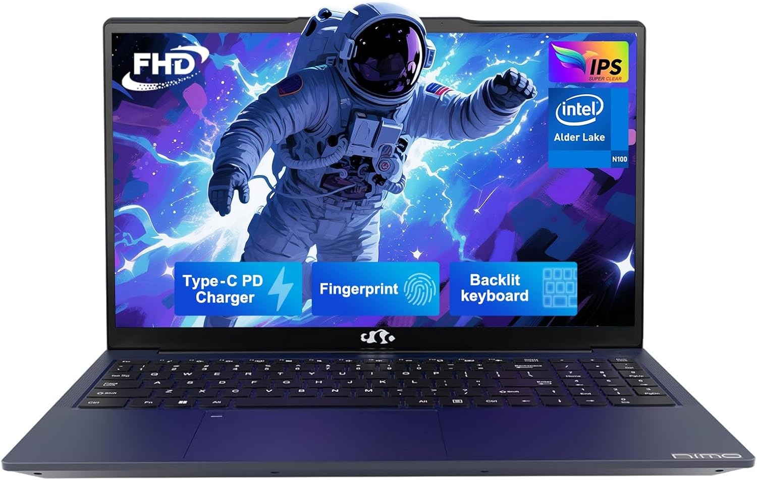 NIMO 15.6″ Laptop Intel Pentium Quad Core N100 8/16GB RAM 128/256/512GB/1TB SSD