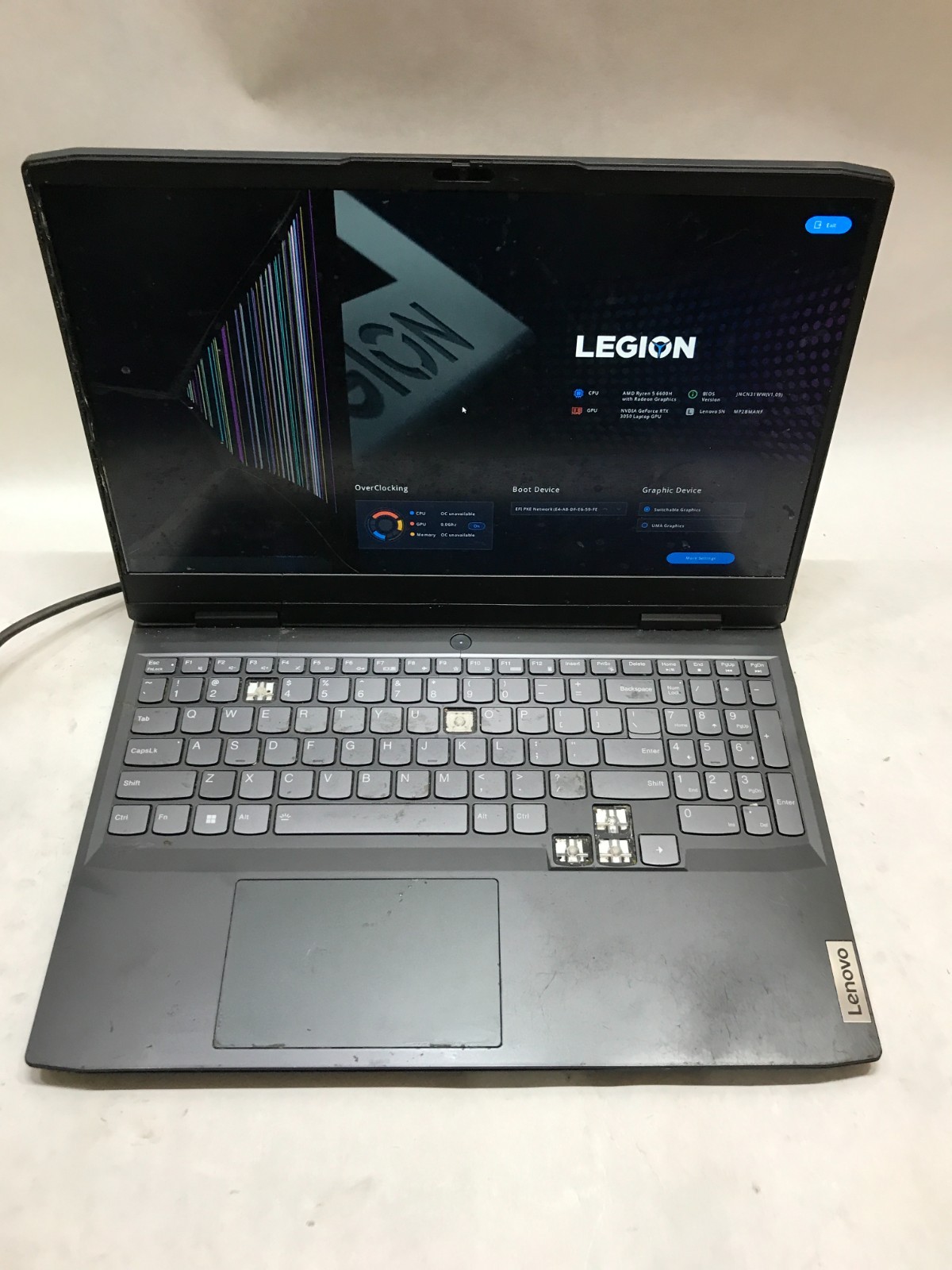 IdeaPad Gaming 3 15ARH7 15″ Ryzen 5 6600H NO RAM RTX 3050 For Parts READ DESC DW
