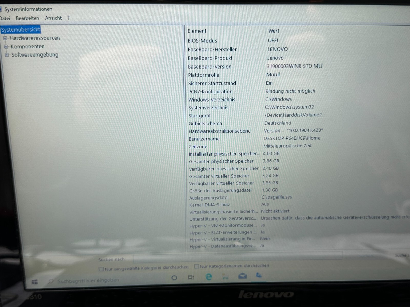 Lenovo Ideapad U310 – Core i3 – 500GB HDD – Windows 10 – Notebook / Laptop