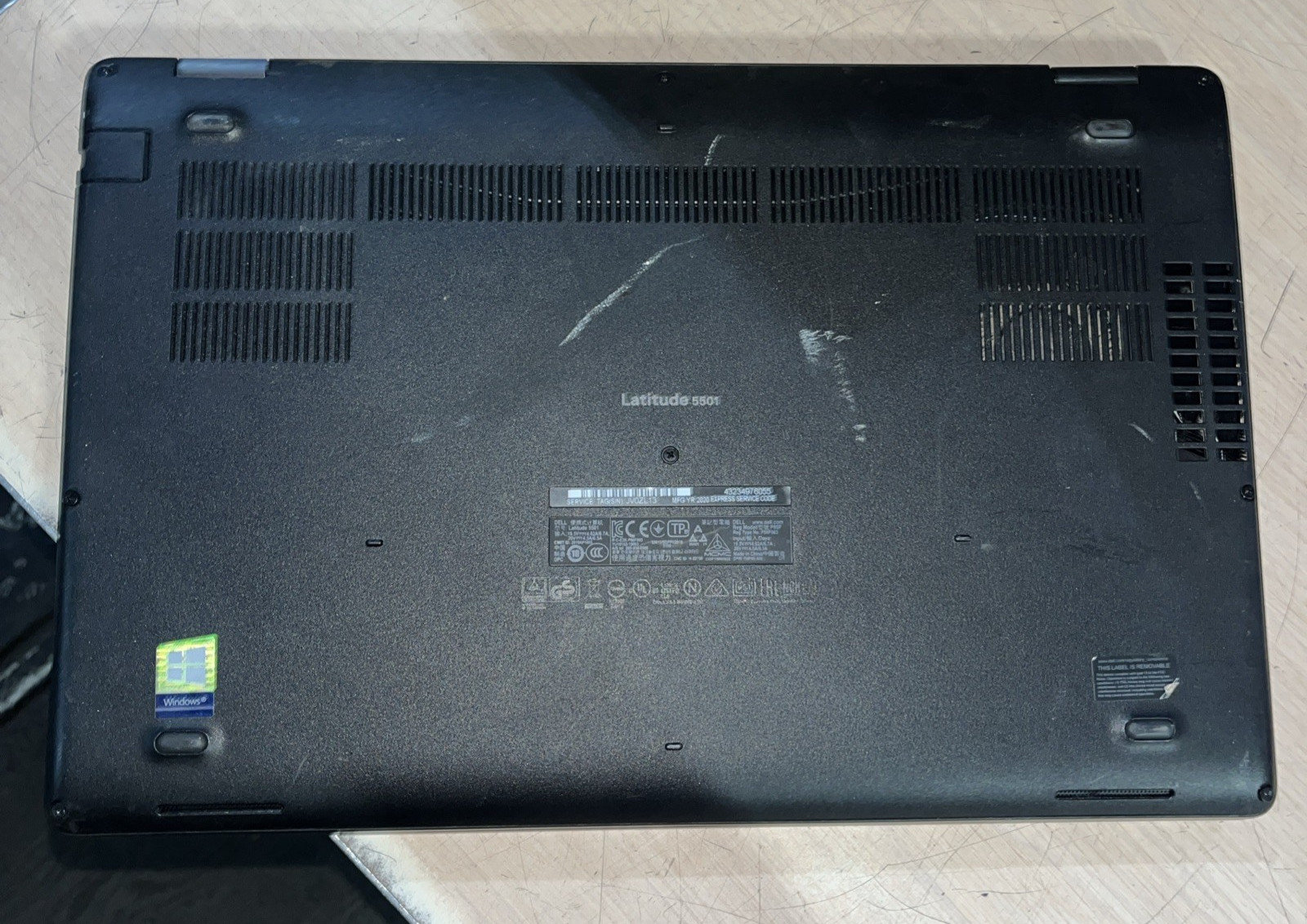 DELL LATITUDE 5501 INTEL CORE I7-9850H 2.60GHZ 8GB RAM NO HD