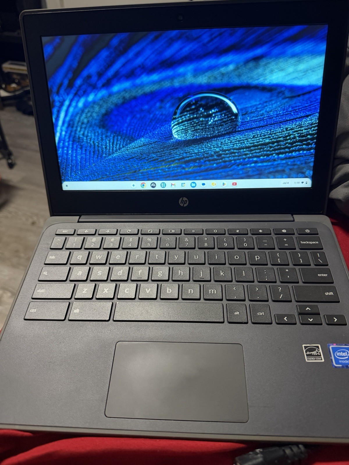 HP Chromebook 14 in Gray Laptop Intel Chrome OS Built-in Webcam