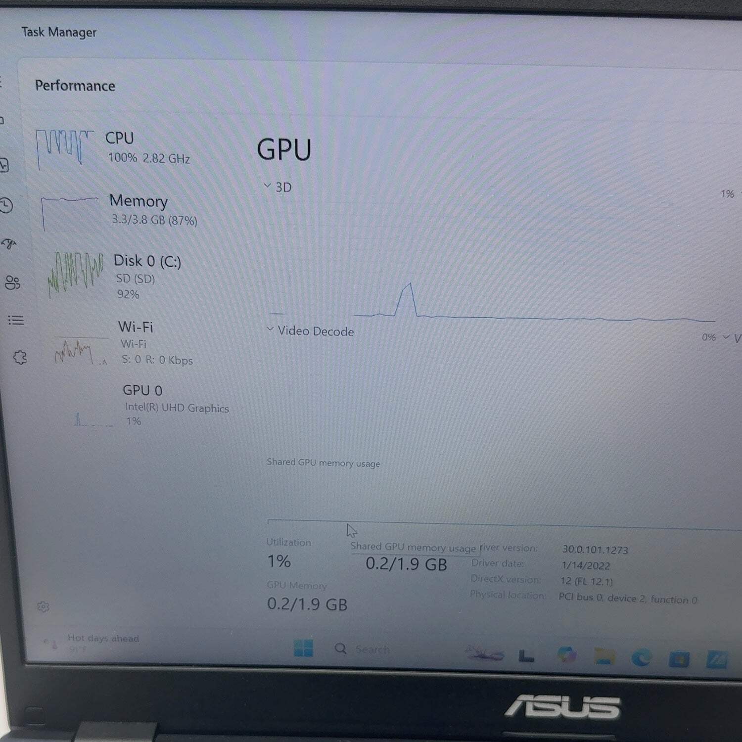 Asus Vivobook 14 E410K 14″ Celeron N4500 1.1GHz 4GB RAM 64GB HDD