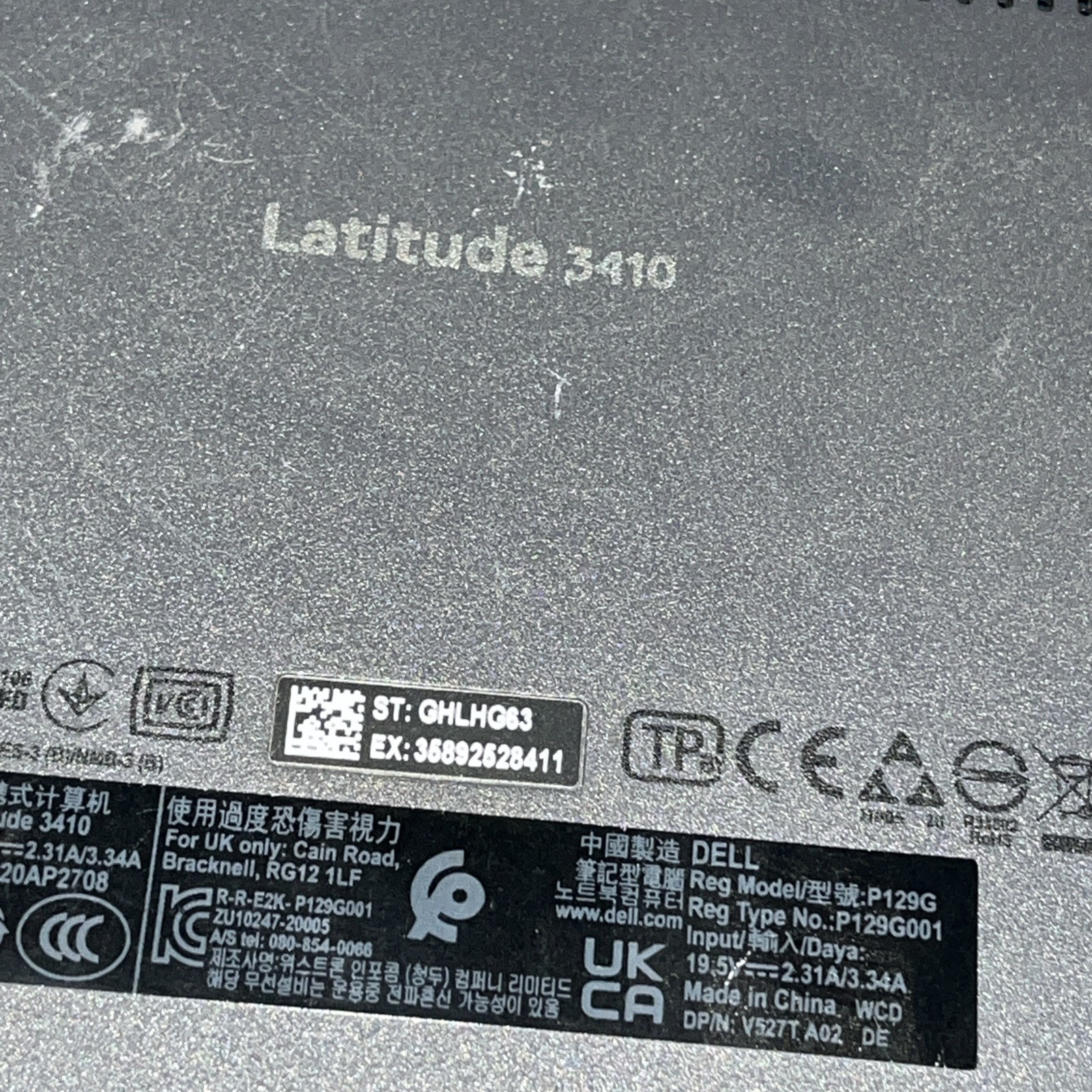 DELL LATITUDE 3410 INTEL CORE I5-10210U 4GB RAM NO HD