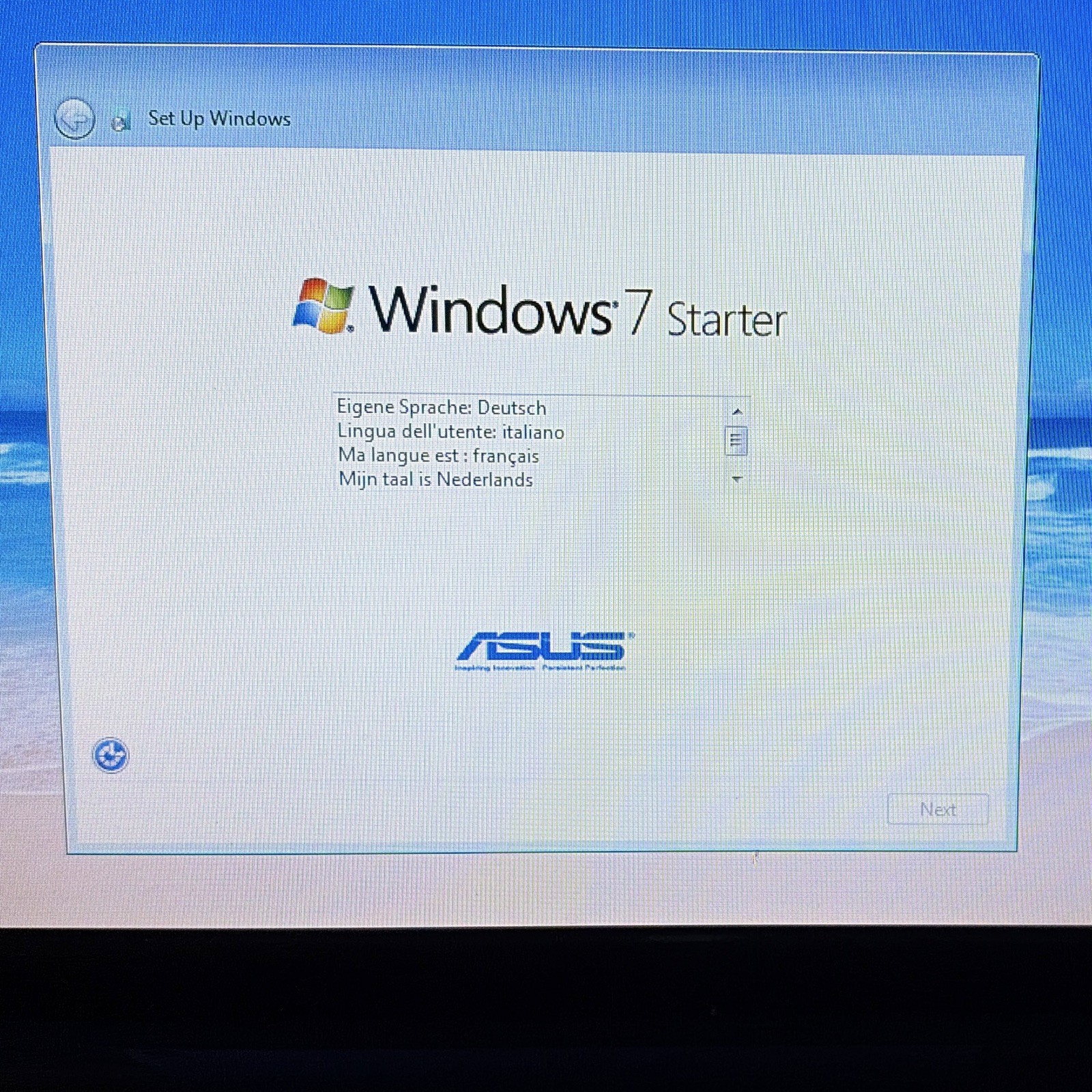 ASUS Eee PC 1005HA Netbook, Intel atom, windows 7. 1024mb installed memory