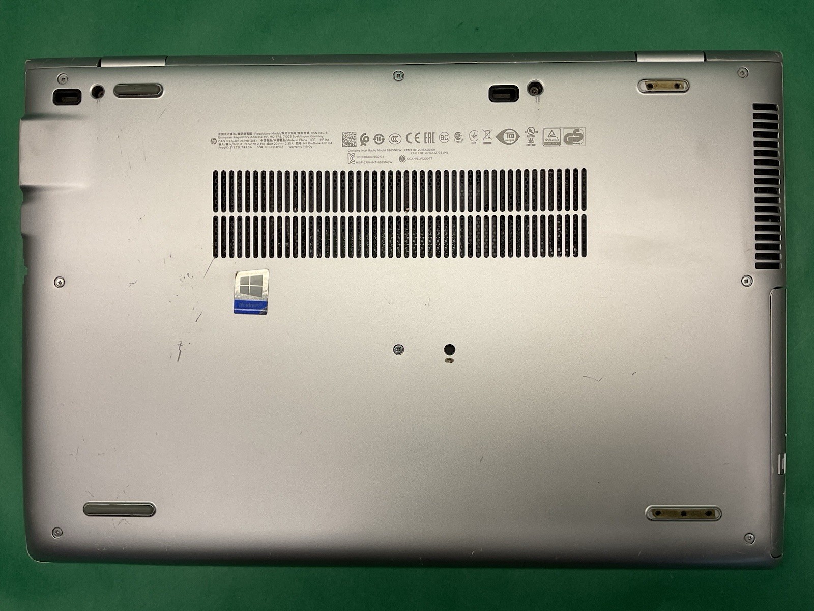 HP Probook 650 G5 – Powers On – NO HARD DRIVE- Untested