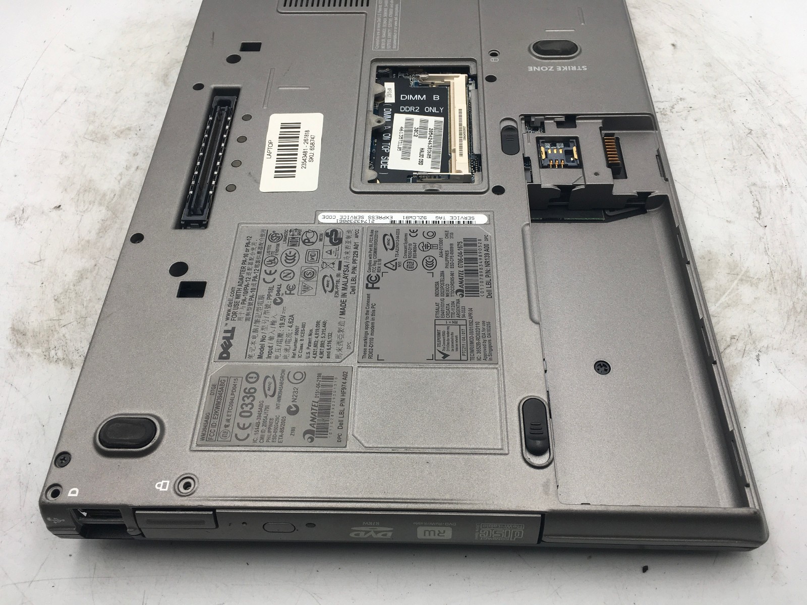 DELL LATITUDE D620 – FOR PARTS/REPAIR – CORE ONLY – INTEL CORE 2 DUO – NO RAM-BB