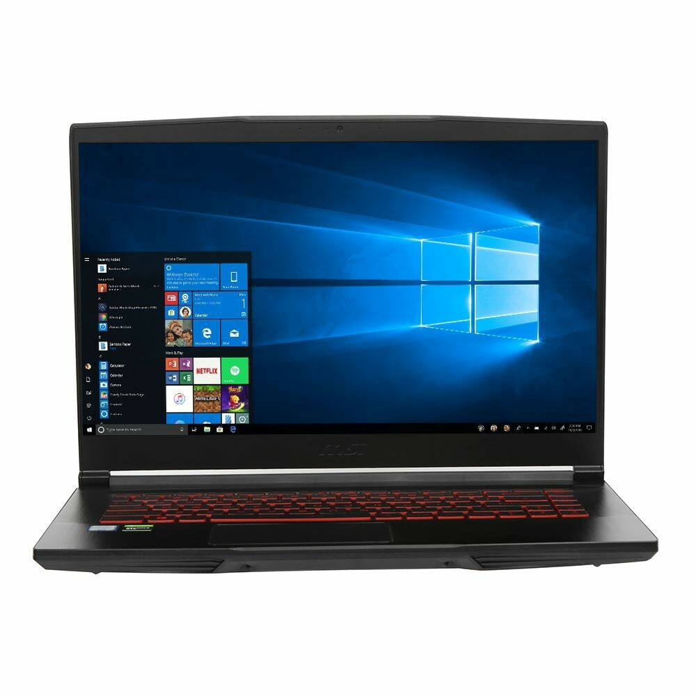 MSI GF63 Thin 15.6″ Gaming Laptop 9th Gen i7 GTX 1650 Ti MAX-Q 512GB SSD W10H