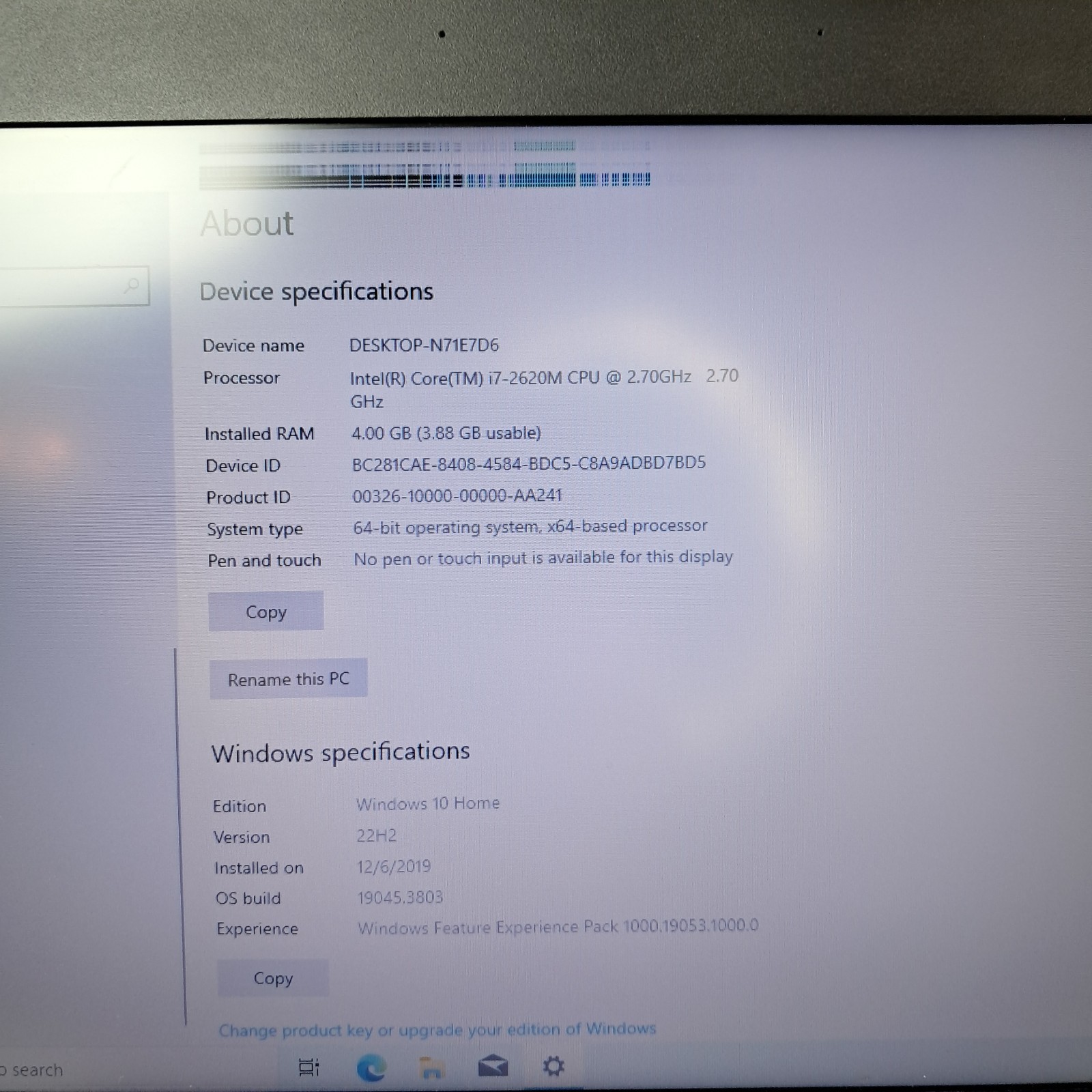DELL LATITUDE E6420 – FOR PARTS/BAD LCD – INTEL I7 2ND GEN – 4GB RAM