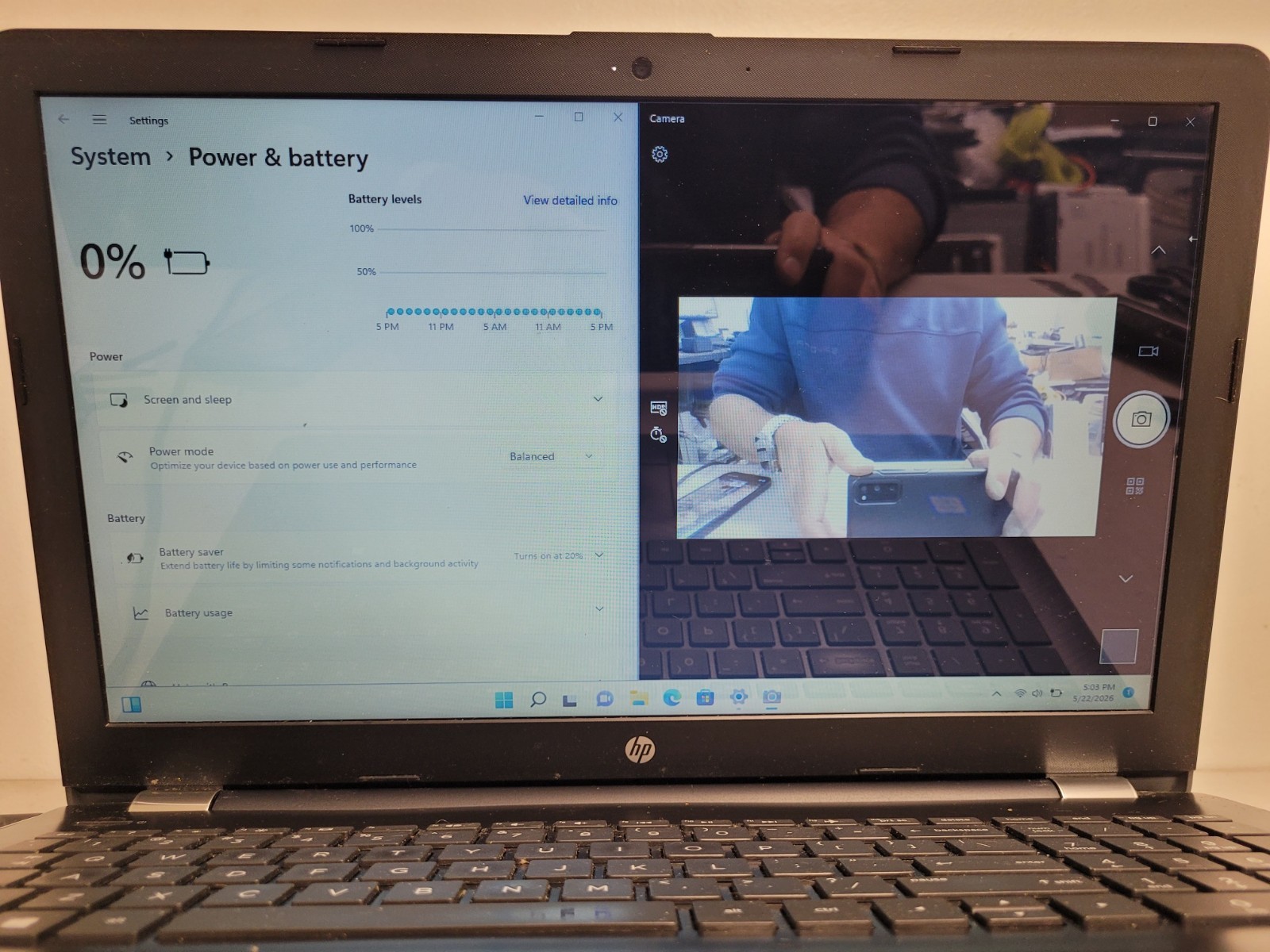 Hp laptop 15- bs0xx 15.6″ i3-7100u 2.4ghz 8gb ram 180gb ssd charger CND7201Q3X