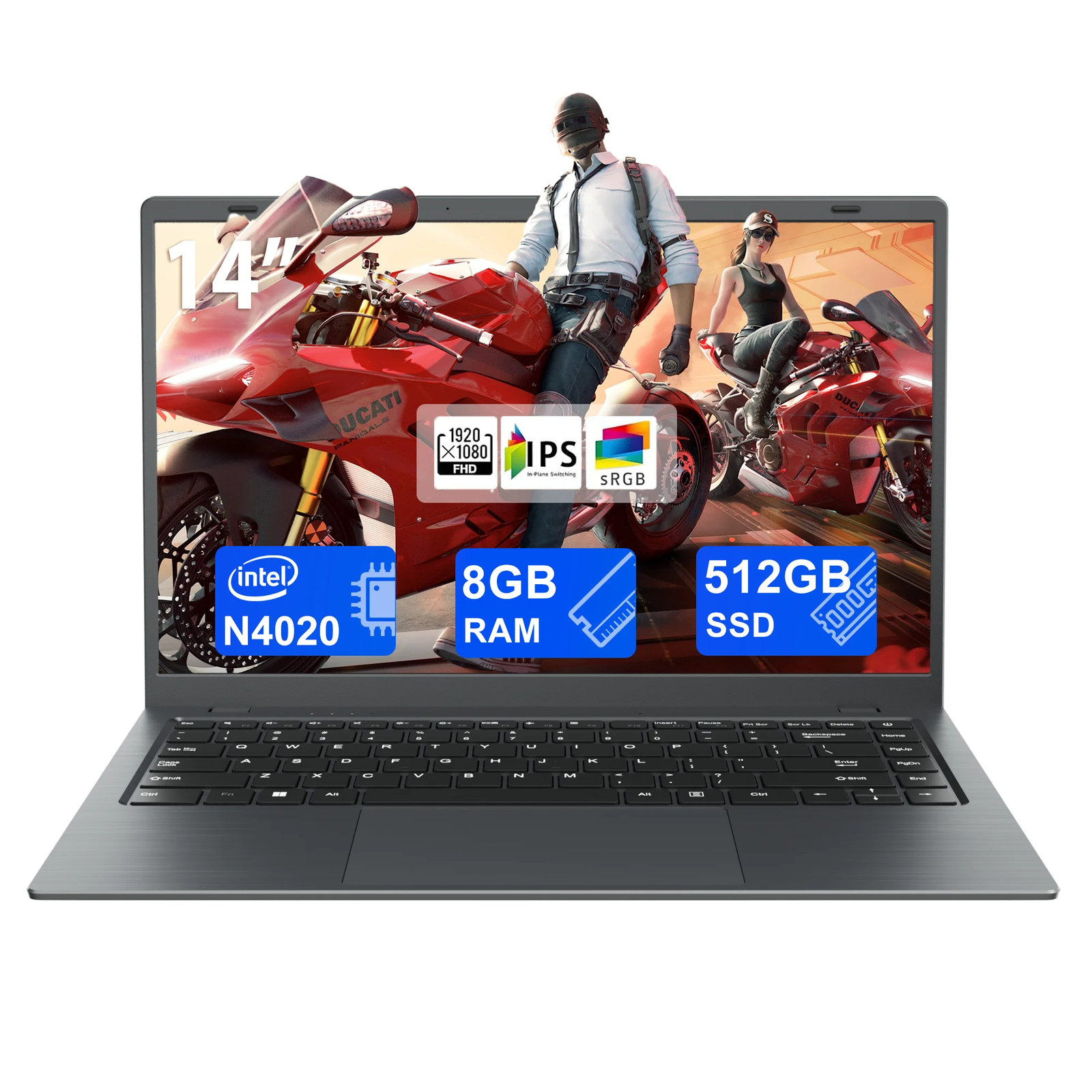 15.6 Inch Windows 11 Laptops New Intel 6500Y 8GB RAM 256GB ROM, FHD Display Type
