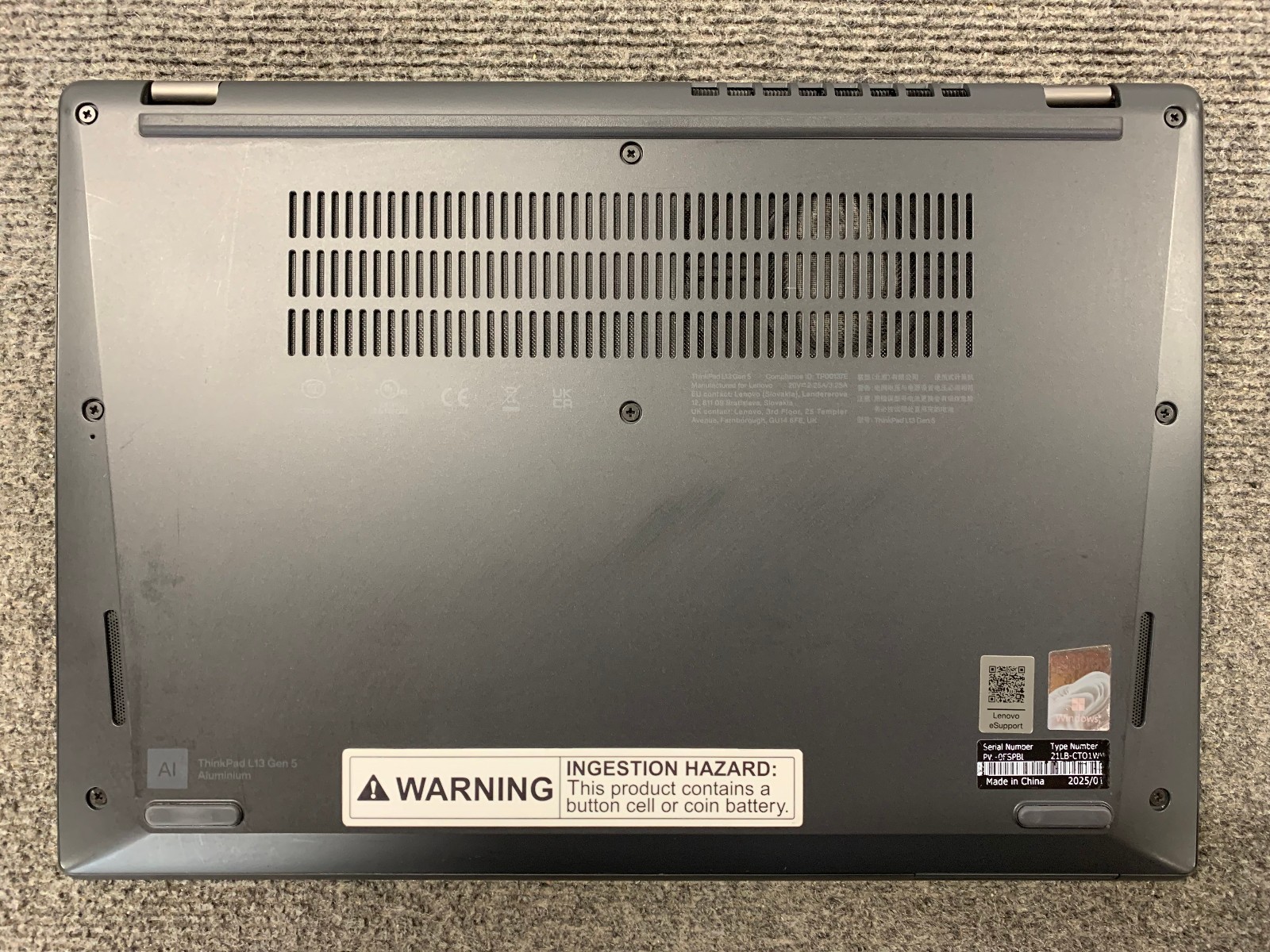 Lenovo ThinkPad L13 Gen 5 14″ Laptop Ultra 7 155U 16GB, 1TB NVMe, Remote Managed