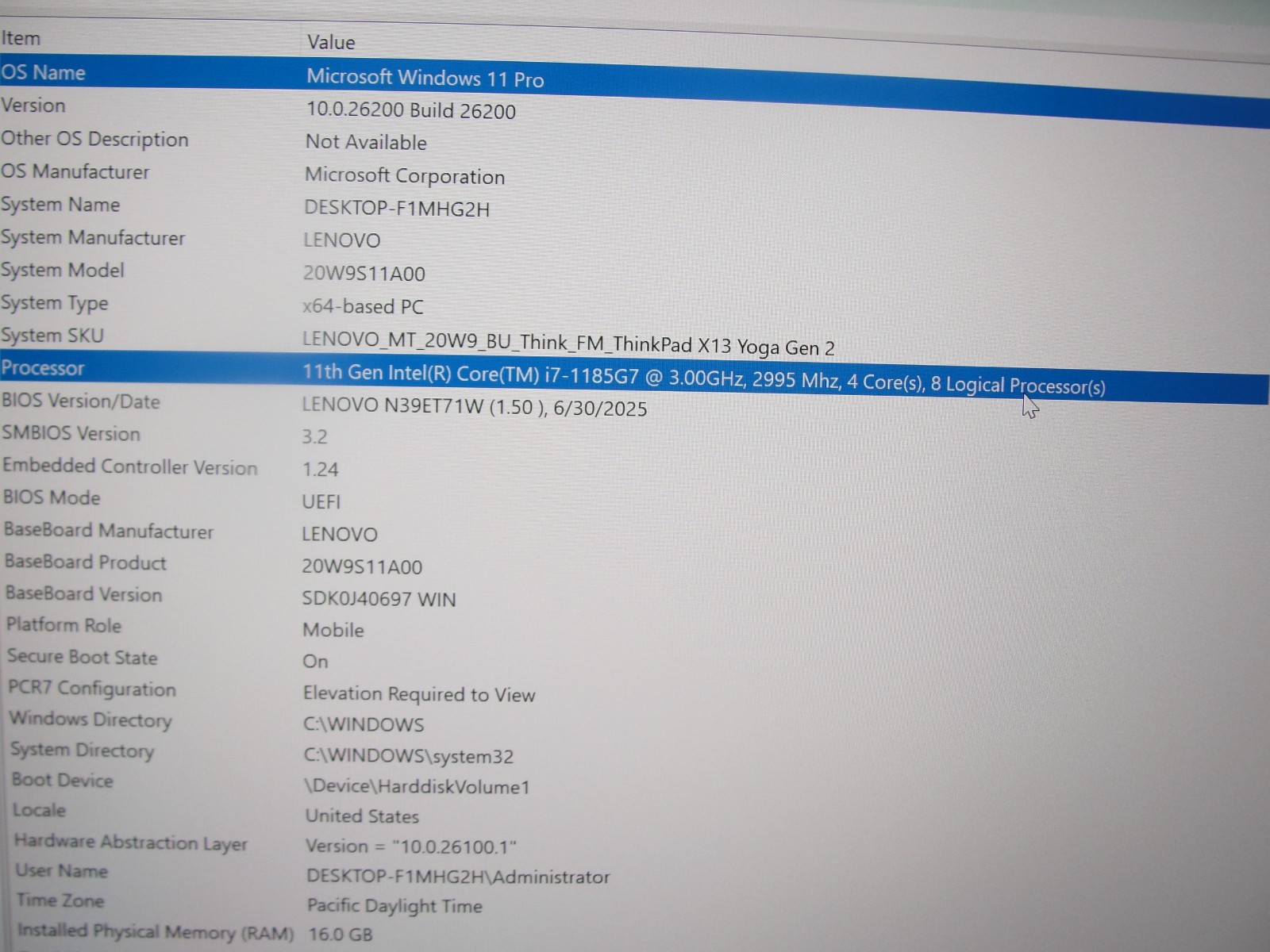 Lenovo ThinkPad X13 Yoga Gen 2 13.3″WUXGA TOUCH i7-11th Gen 16GB RAM 256GB SSD