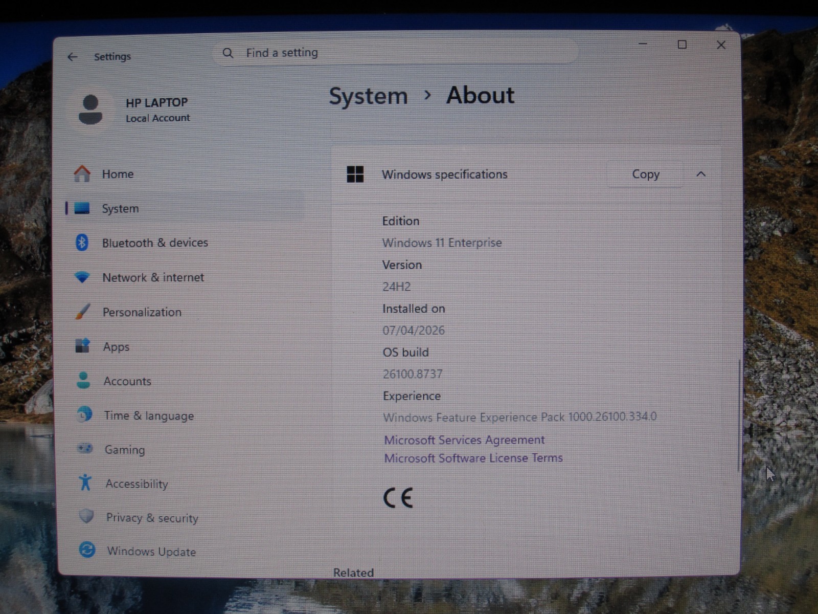 HP PAVILION G6-2239DX LAPTOP – WINDOWS 11 ENTERPRISE