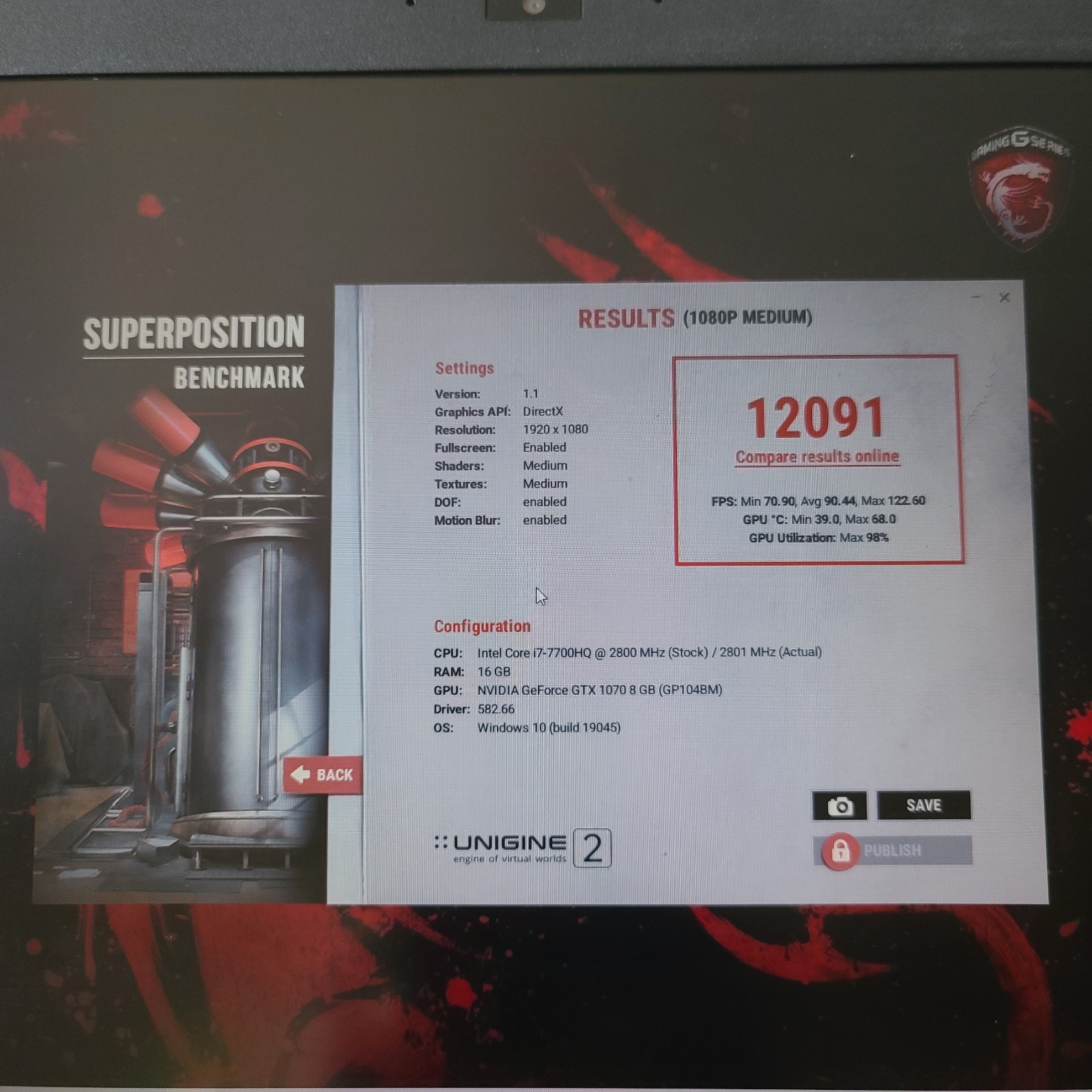 MSI GT72VR 7RE DOMINATOR GAMING LAPTOP i7-7700HQ 16GB RAM GTX 1070 128GB-1TB.