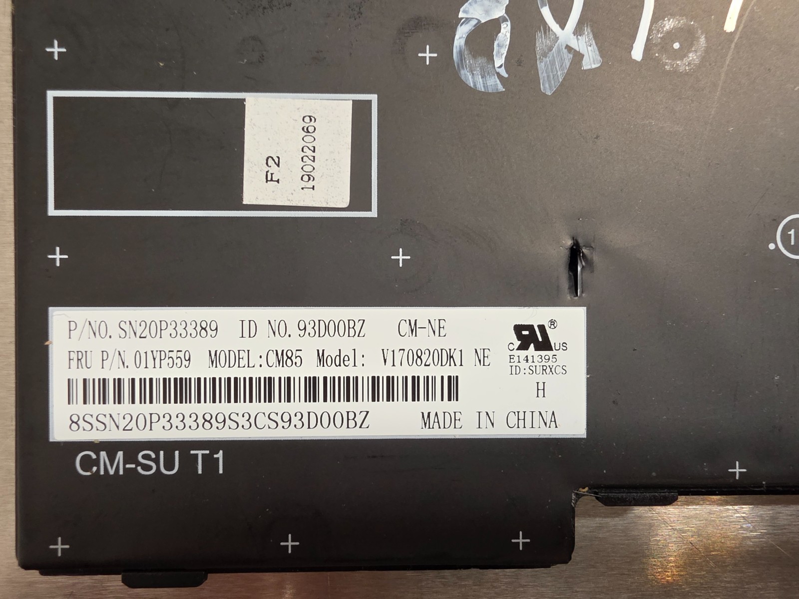 LENOVO THINKPAD L480 E490 E480 TASTIERA KEYBOARD 01YP559 SN20P33389 #