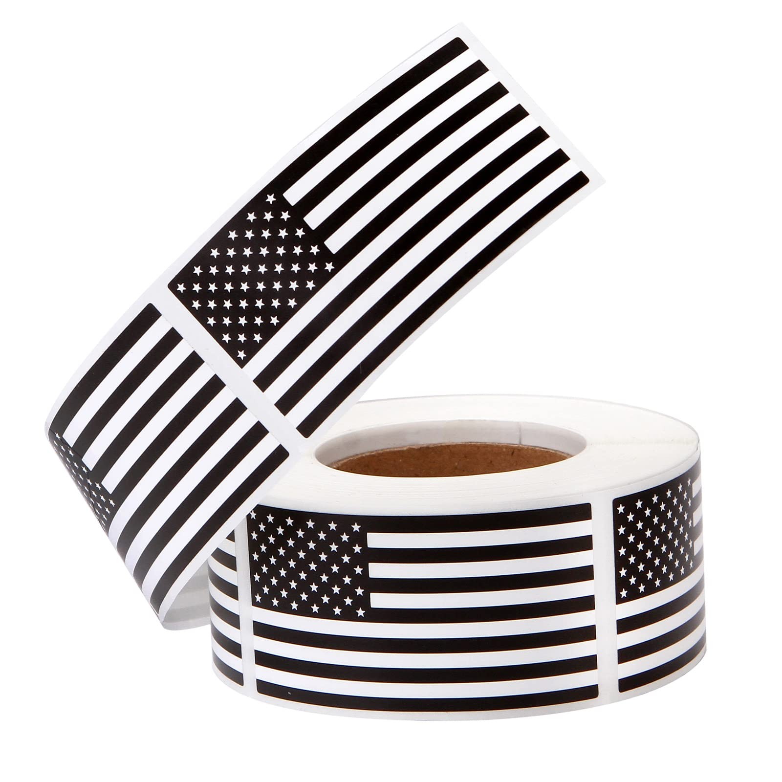 Black American Flag Sticker for Decals Roll Waterproof, Black USA Flag Stickers