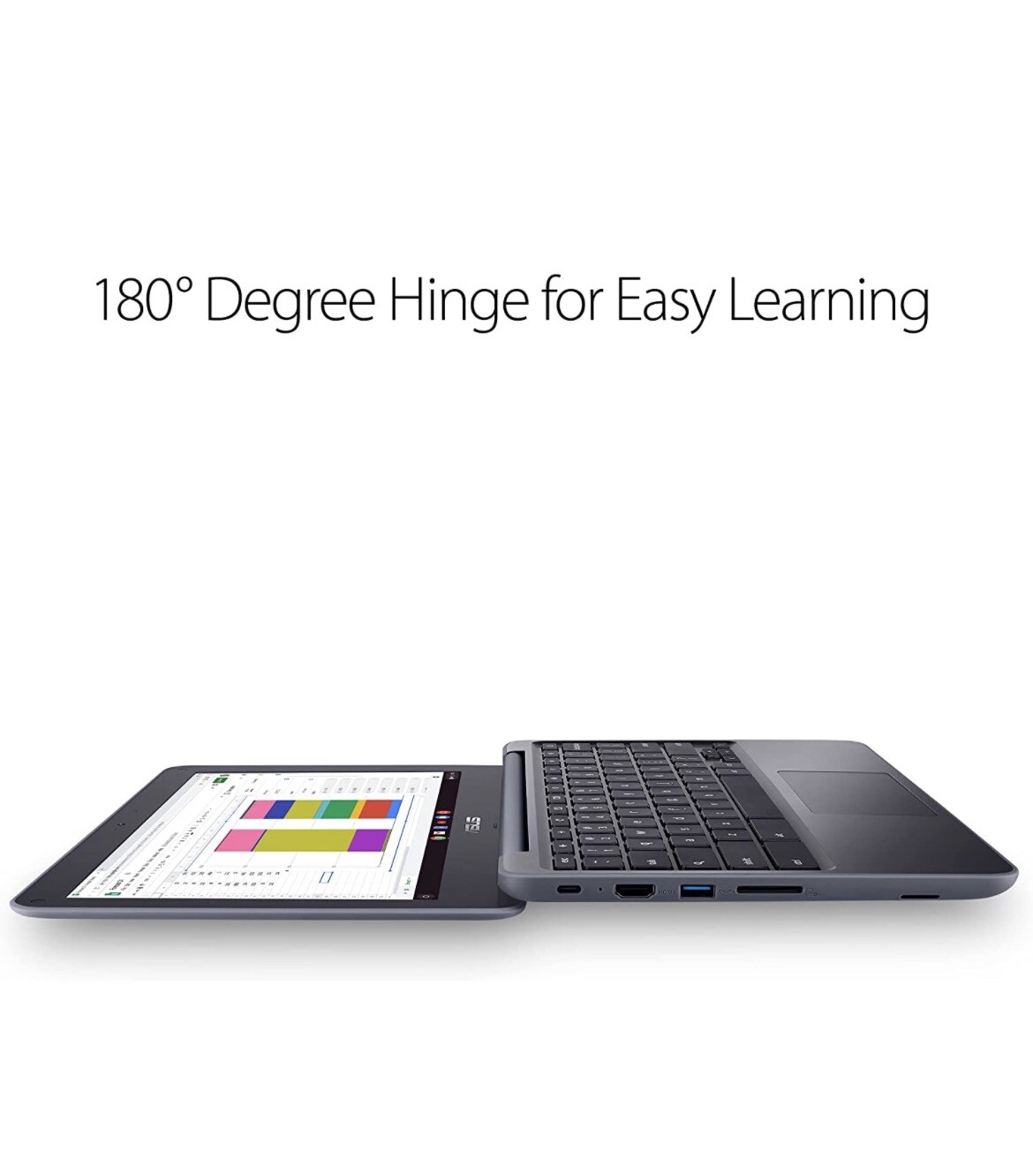 ASUS Chromebook 11.6” HD, Quad-Core Processor, 4GB RAM, 32GB eMMC, Dark Grey