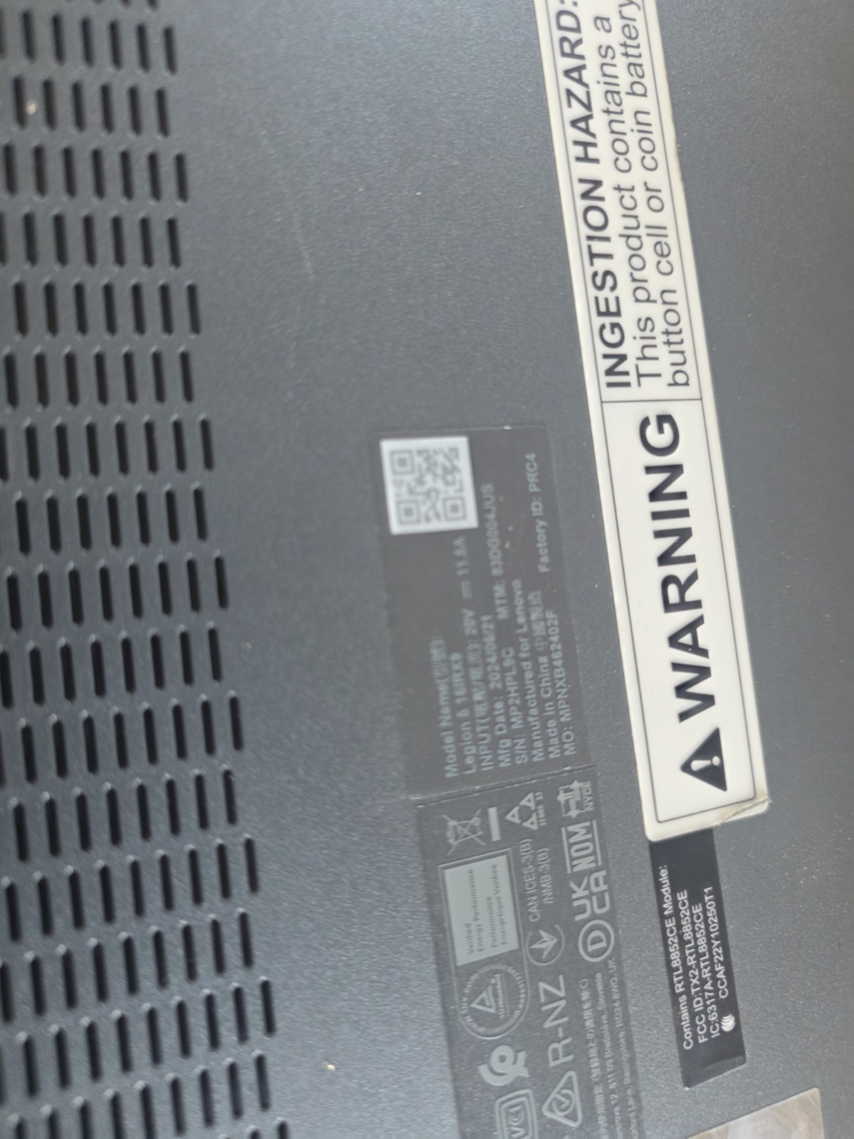 Lenovo LEGION 5 16IRX9 16″ Laptop Intel Core i9-14900HX Rtx4060 Power