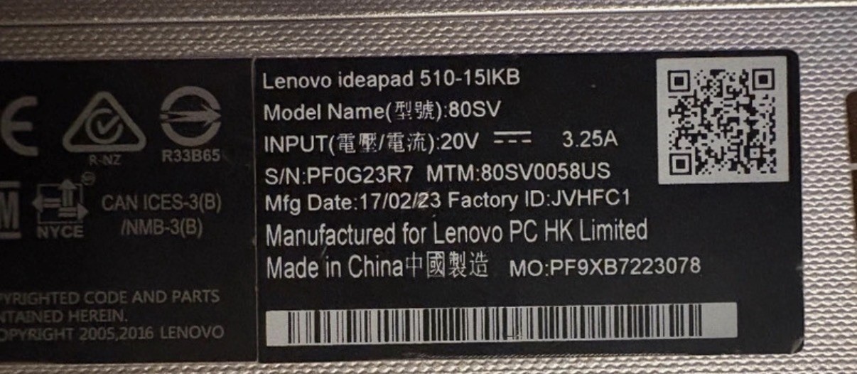Lenovo Ideapad 510-15IKB i7-7500U 12GB 256GB SSD GT 940MX 15.6″ FHD Win10 Silver