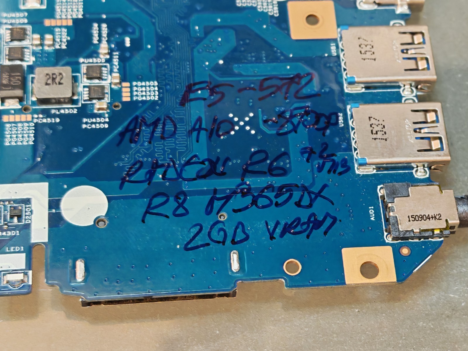 ACER E5-752 E5-722 MOTHERBOARD AMD A10-8700P R8 M365DX 2GB 448.04Y02.0031 #