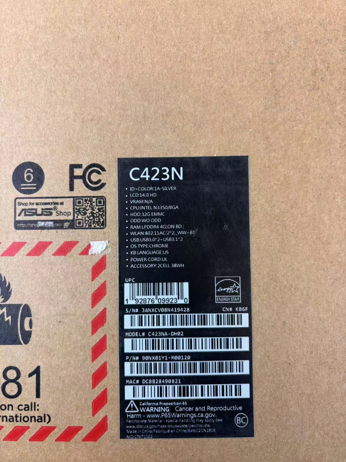 ASUS Laptop 6-Pack Bundle T200T *2 & X441B *3 & C423– Fault: Unable to Power On