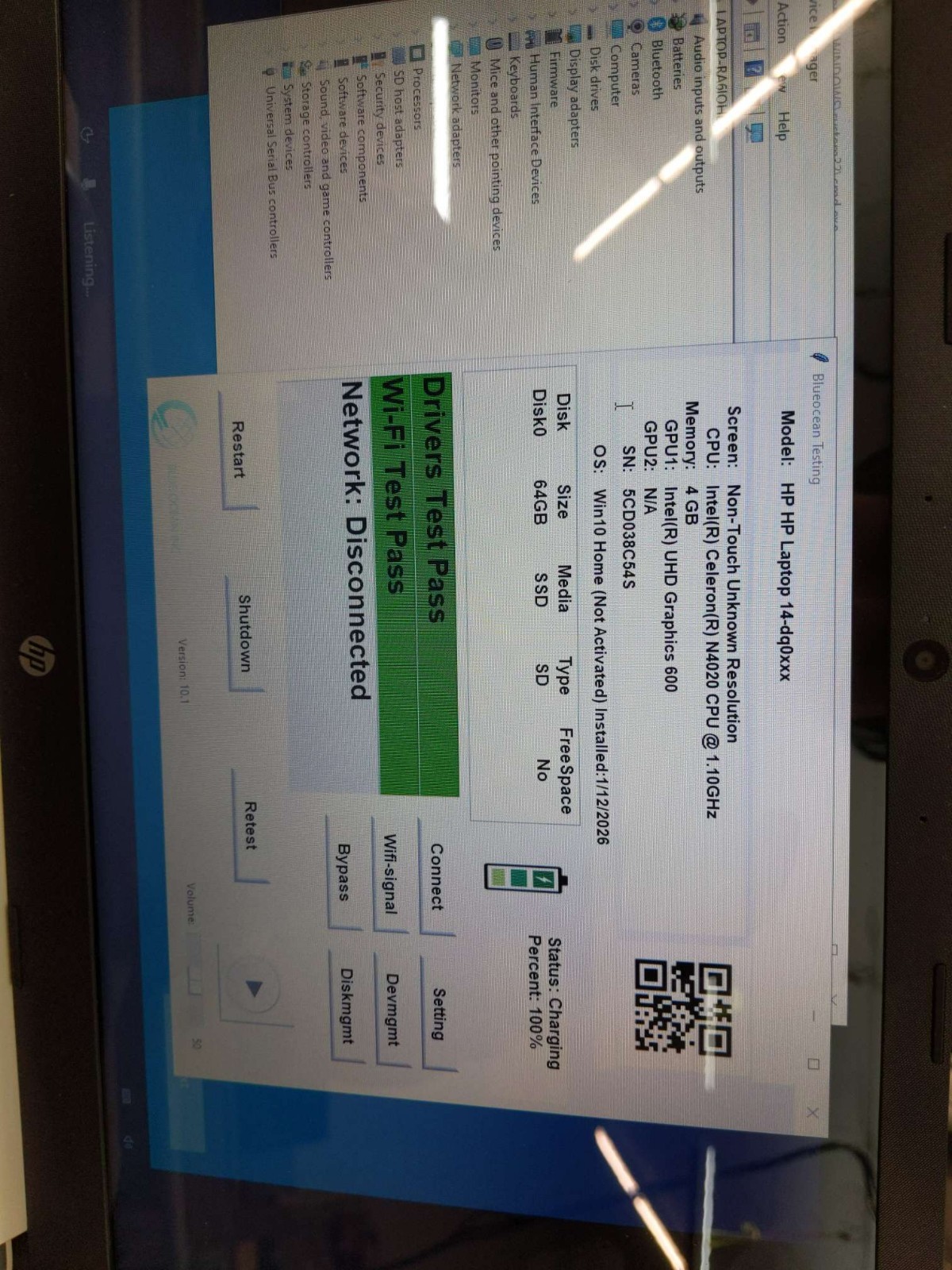 HP 14″ HD Intel Celeron N4020 Intel UHD Graphics 4GB RAM 64GB eMMC Win 10 Laptop
