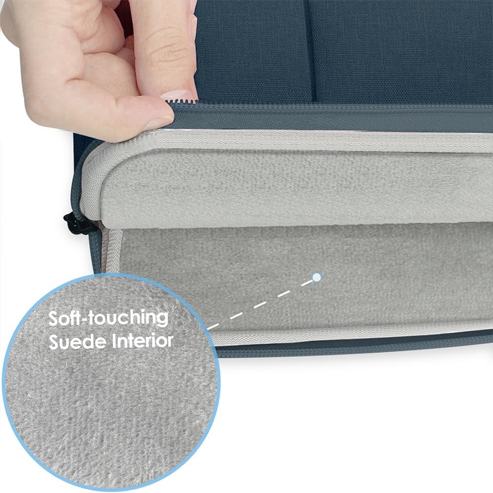 Navy 13-Inch Laptop Sleeve for MacBook Neo, Water-Resistant, Soft Lining, Snug F