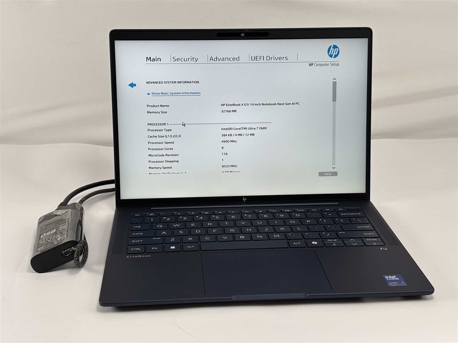 HP EliteBook X G1i 14″ Core Ultra 7 268V 2.2GHz 32GB NVMe SSD Arc 140V