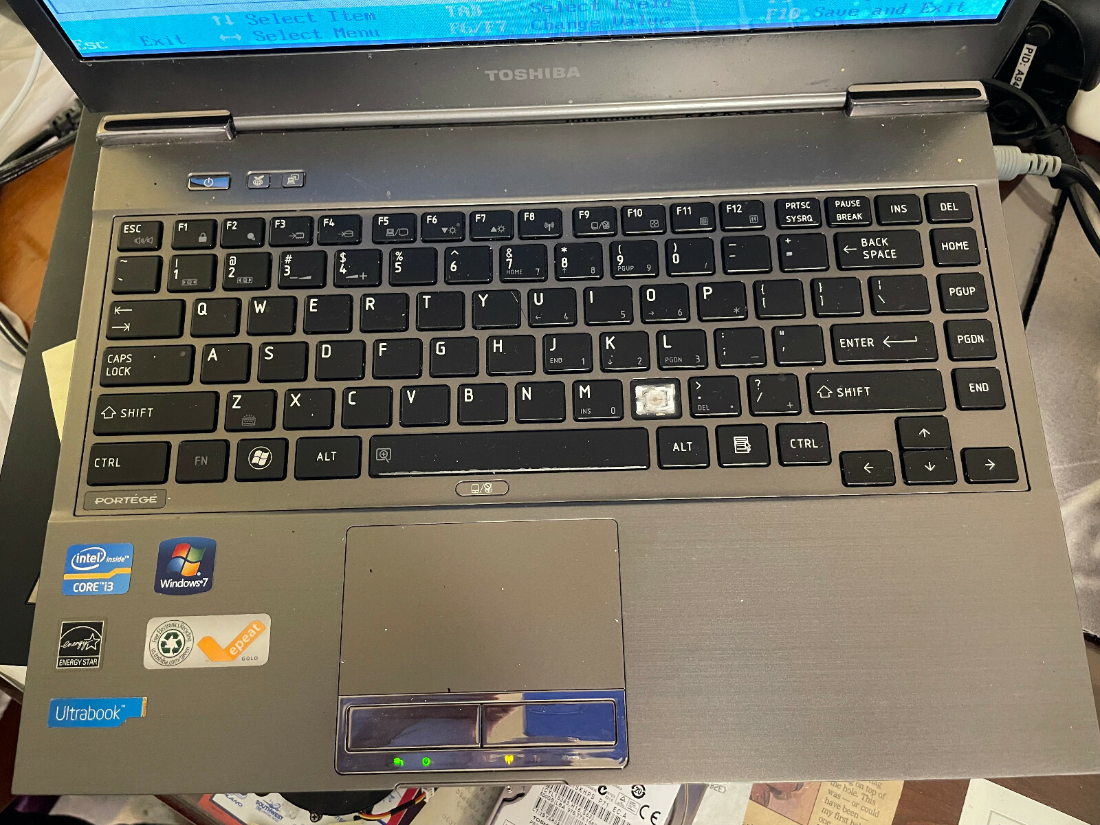 Toshiba protoge z835-p360; Boots to Bios; For parts or rebuild