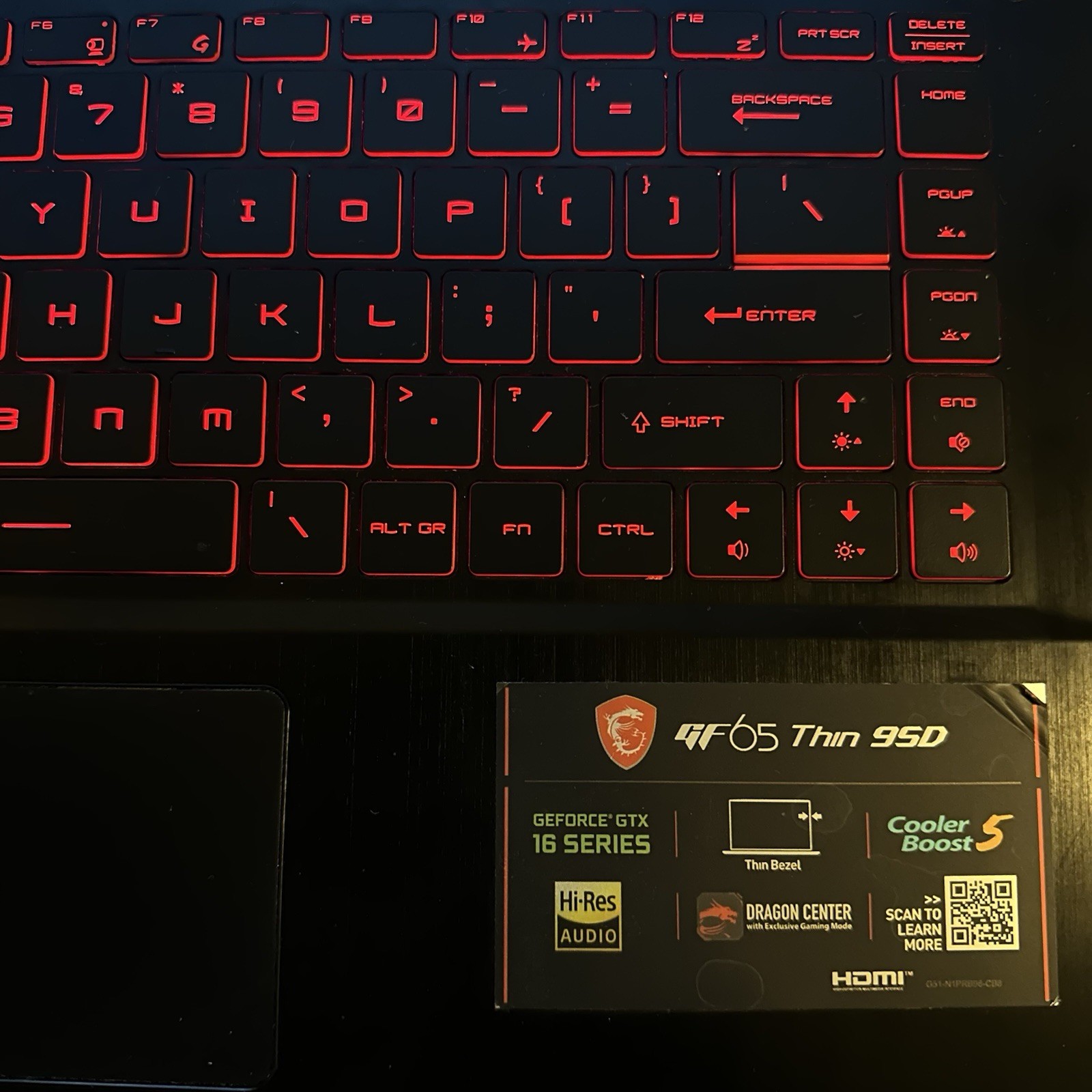 UPGRADED MSI GF65 Thin 9SD-837 Gaming Laptop i7-9750H 32GB 512GB SSD GTX 1660Ti