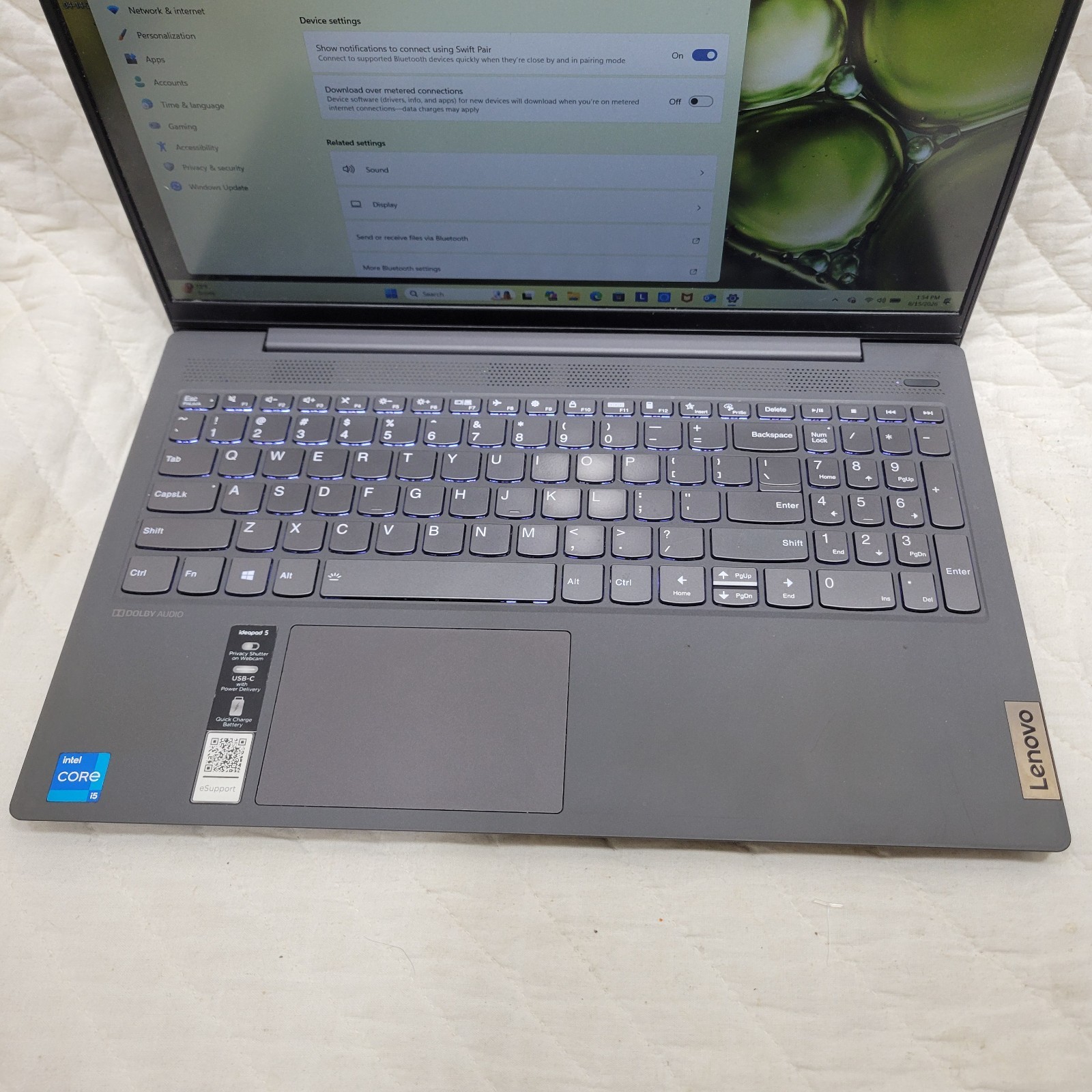 Lenovo IdeaPad 3 15ITL6 15.6″ i5-1135G7 2.4GHz 8GB RAM 512GB SSD With AC Win 11