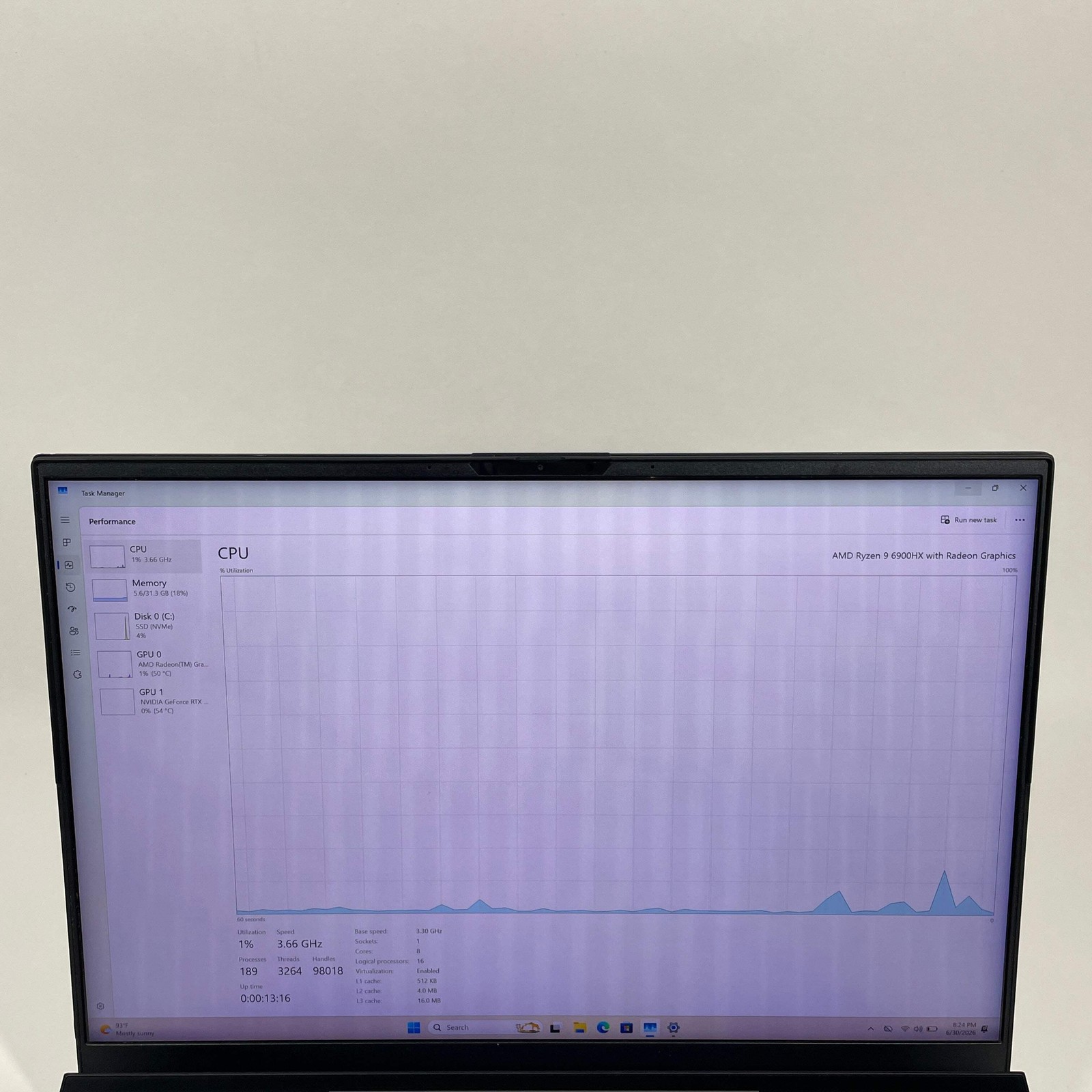 Asus ROG Zephyrus Duo 16 GX650 16″ Ryzen 9 6900HX 3.3GHz 32GB RAM 1TB SSD GeForc