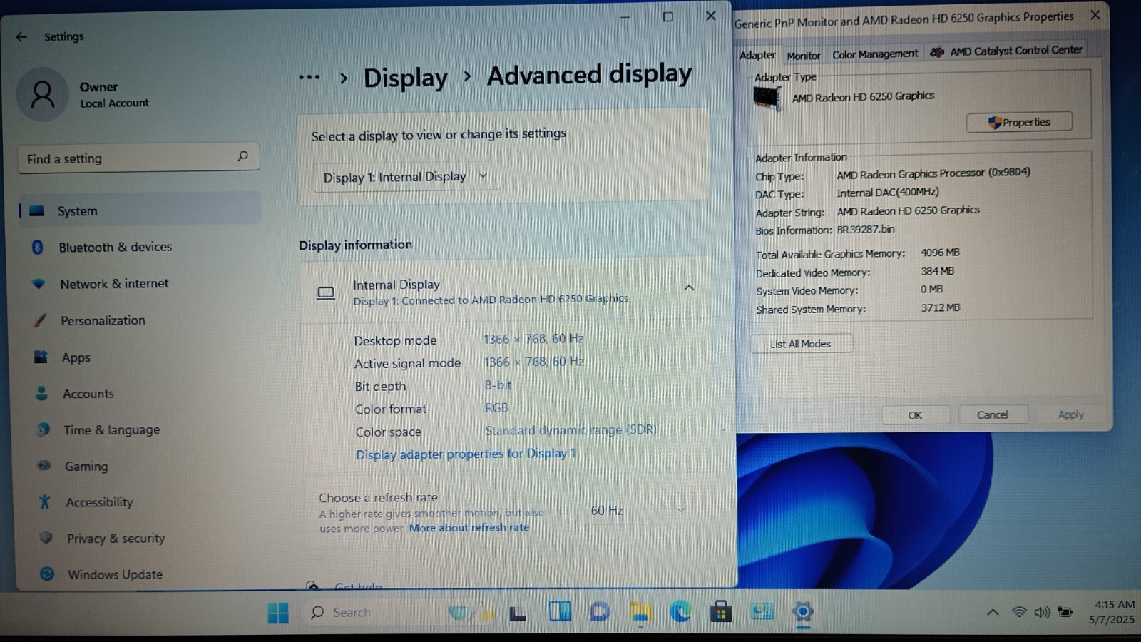 574 Toshiba C665D w/charger.AMD C-50.8GB.128GB SSD.Optical.15.6″.W11.Nice