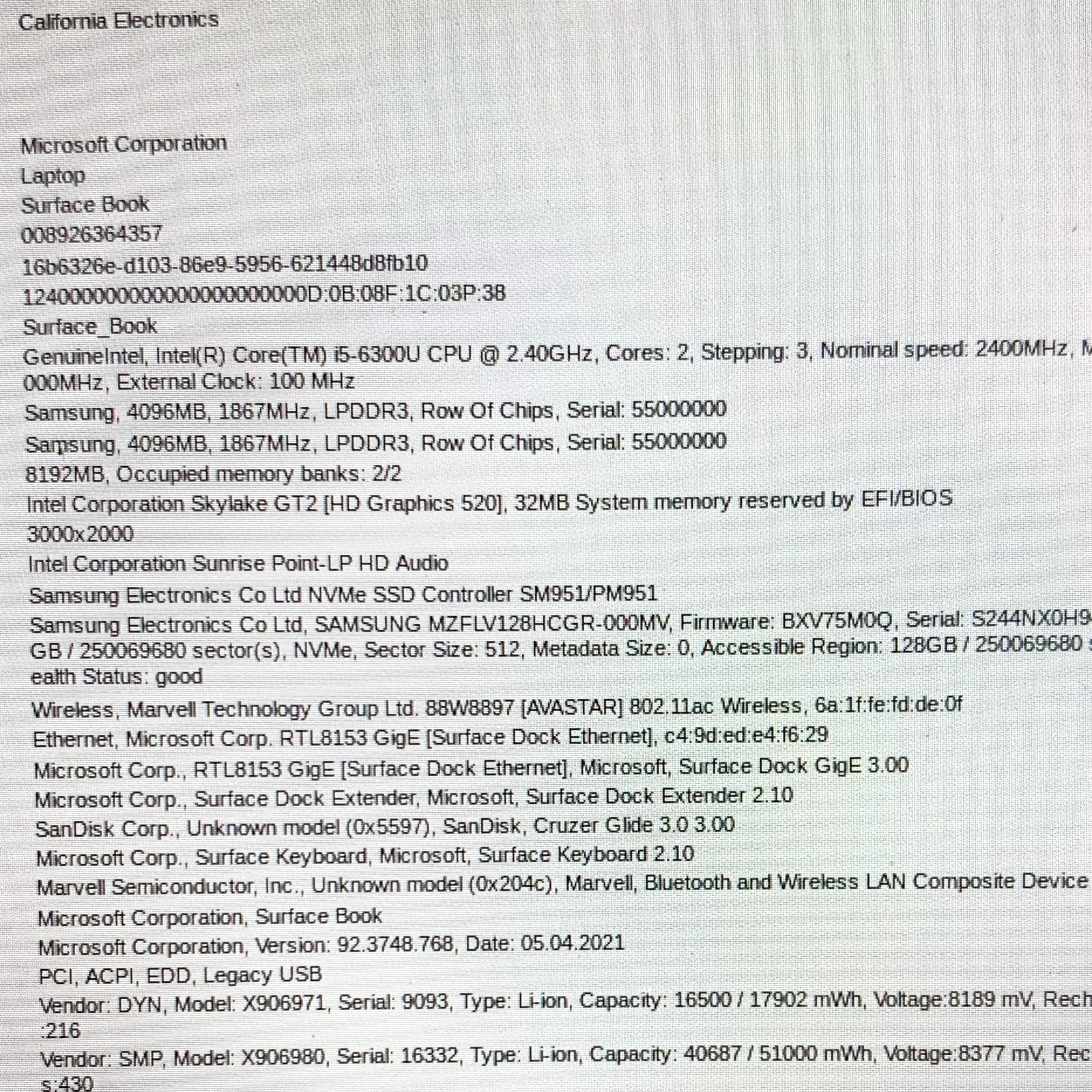 HP Probook 450 G5 15.6″ FHD Intel Core i7-8550U 1.80Ghz 8GB 240GB SSD Windows 11