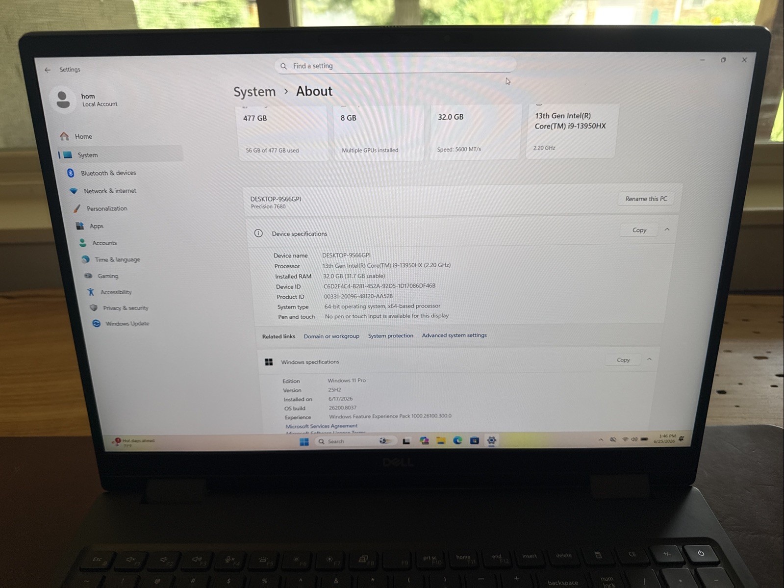 Dell Precision 7680 16in – FHD+ Intel i9-13950HX 32GB RAM 512GB SSD – RTX A2000