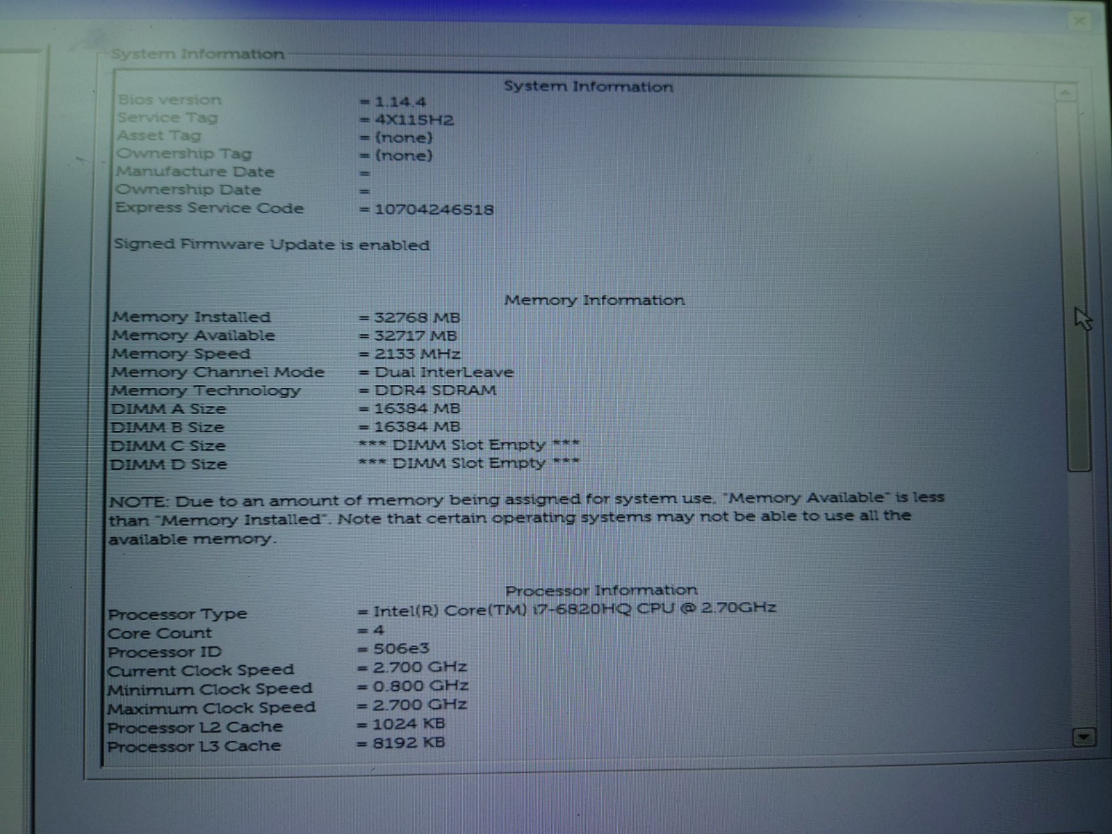 Dell Precision 7710 17.3″ FHD i7-6820HQ 32GB RAM 256GB SSD Quadro M3000M No OS