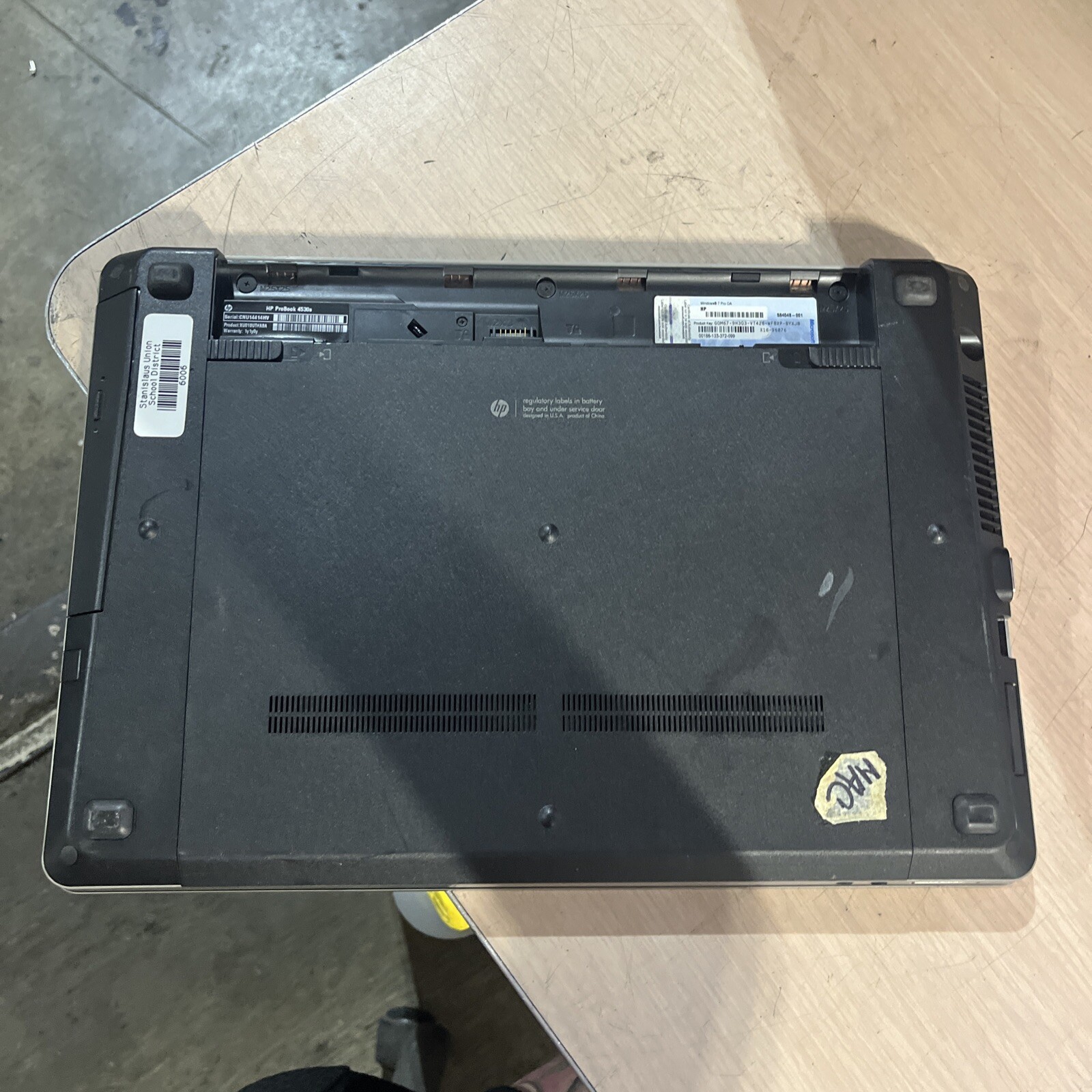 HP PROBOOK 4530S INTEL CORE I5-2410M 2.30GHZ 4GB RAM NO HD