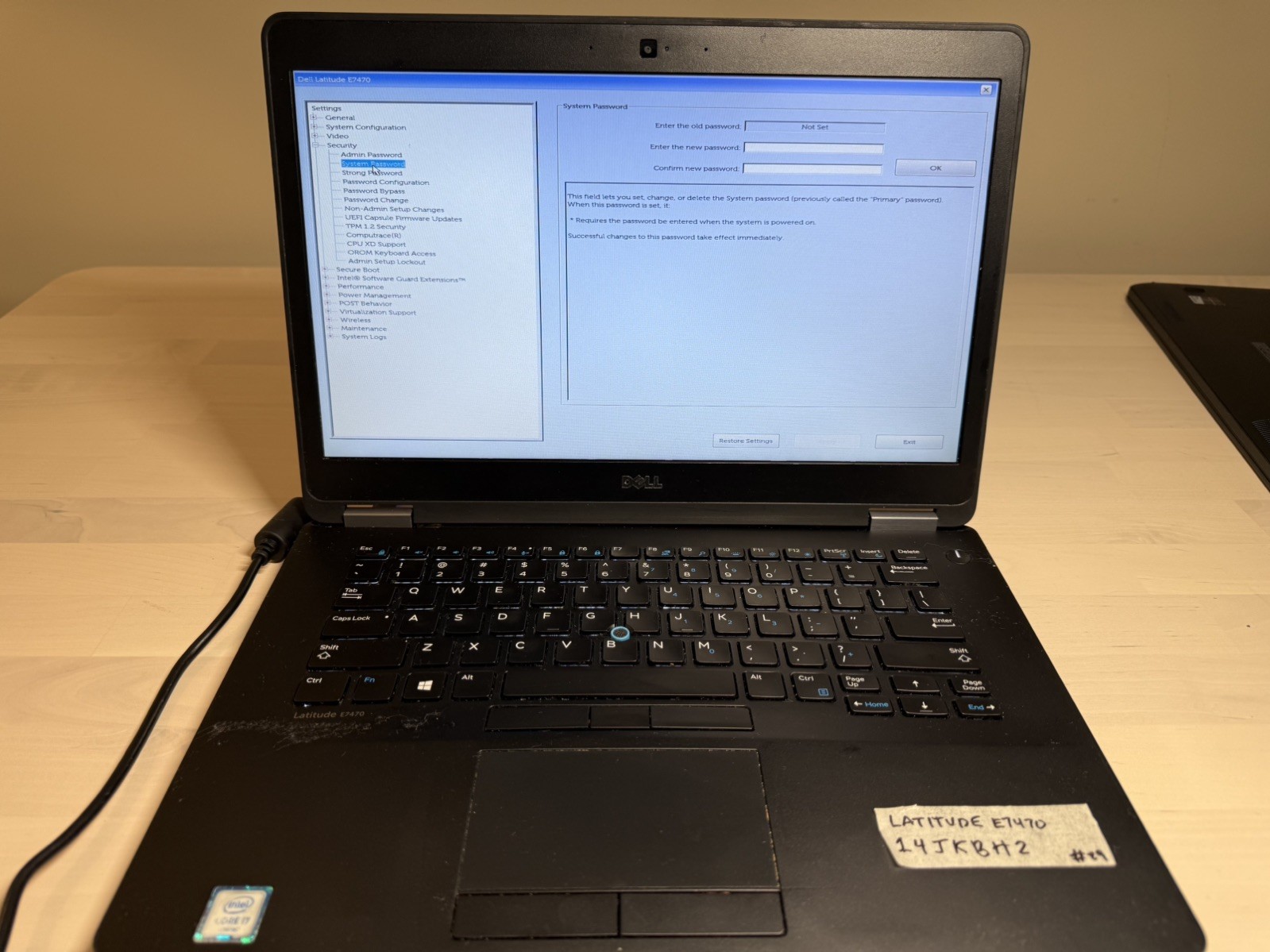 Dell Latitude E7470 Laptop Intel i7 6th Gen No HD/OS/AC Adapter- Swollen Battery