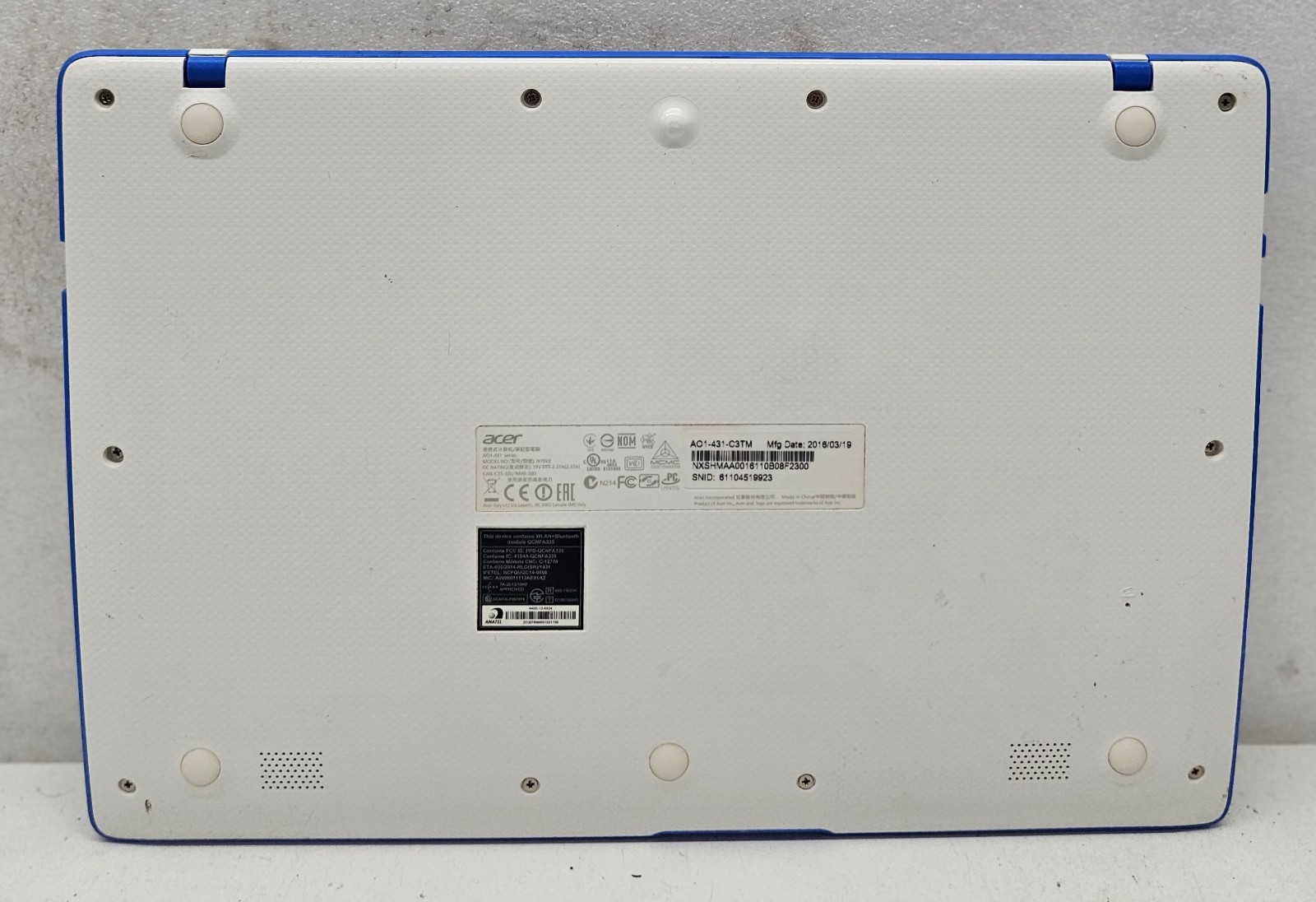 Acer Aspire One Cloudbook 14 Laptop Intel Celeron N3050 NO RAM/HD/OS/POWER (FL)