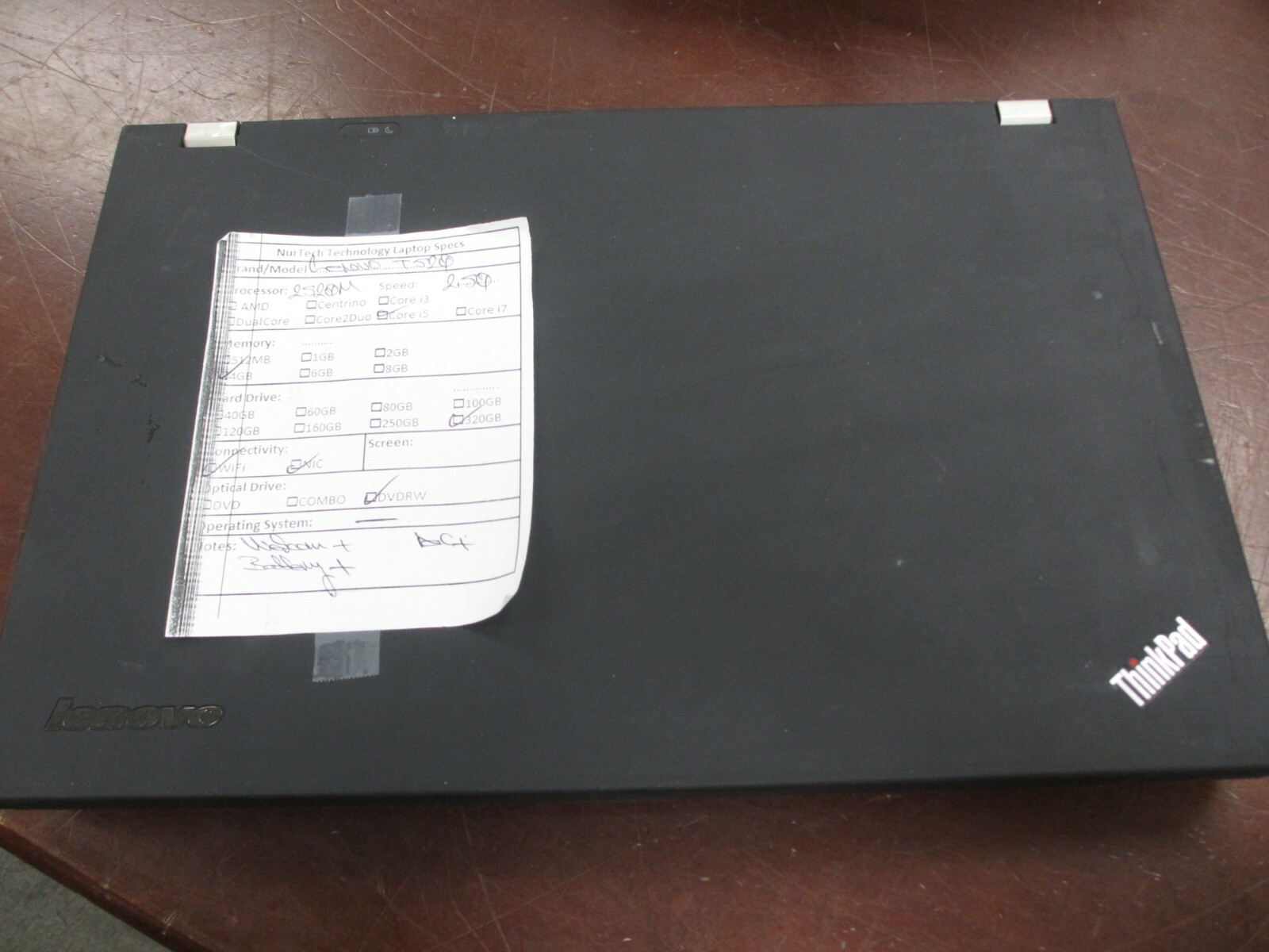 Lenovo ThinkPad T520 15.6″ Core i5-2520M 2.50GHZ 4GB 320GB DVDRW Laptop w/ AC
