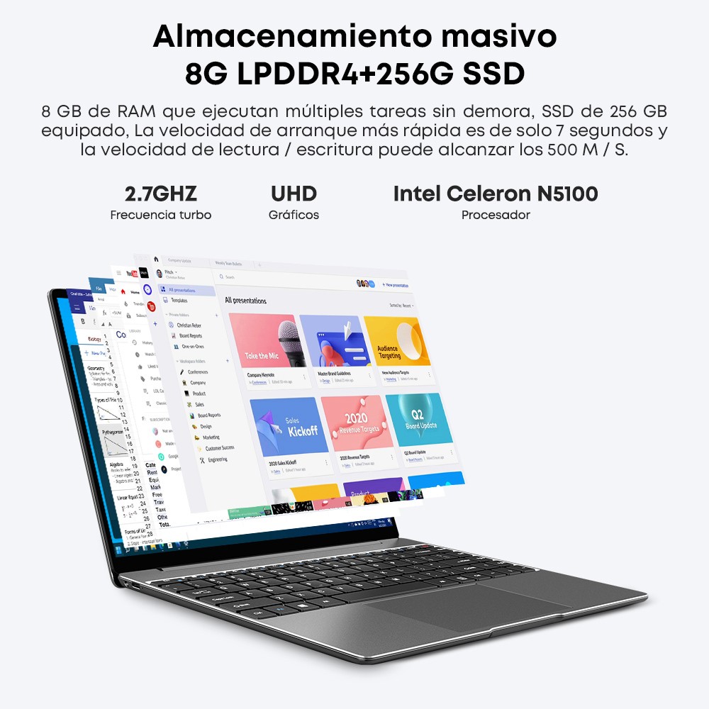 CHUWI GemiBook Pro 14.1″ Laptop Windows 11 Intel J4125 8+256GB Backlit Keyboard