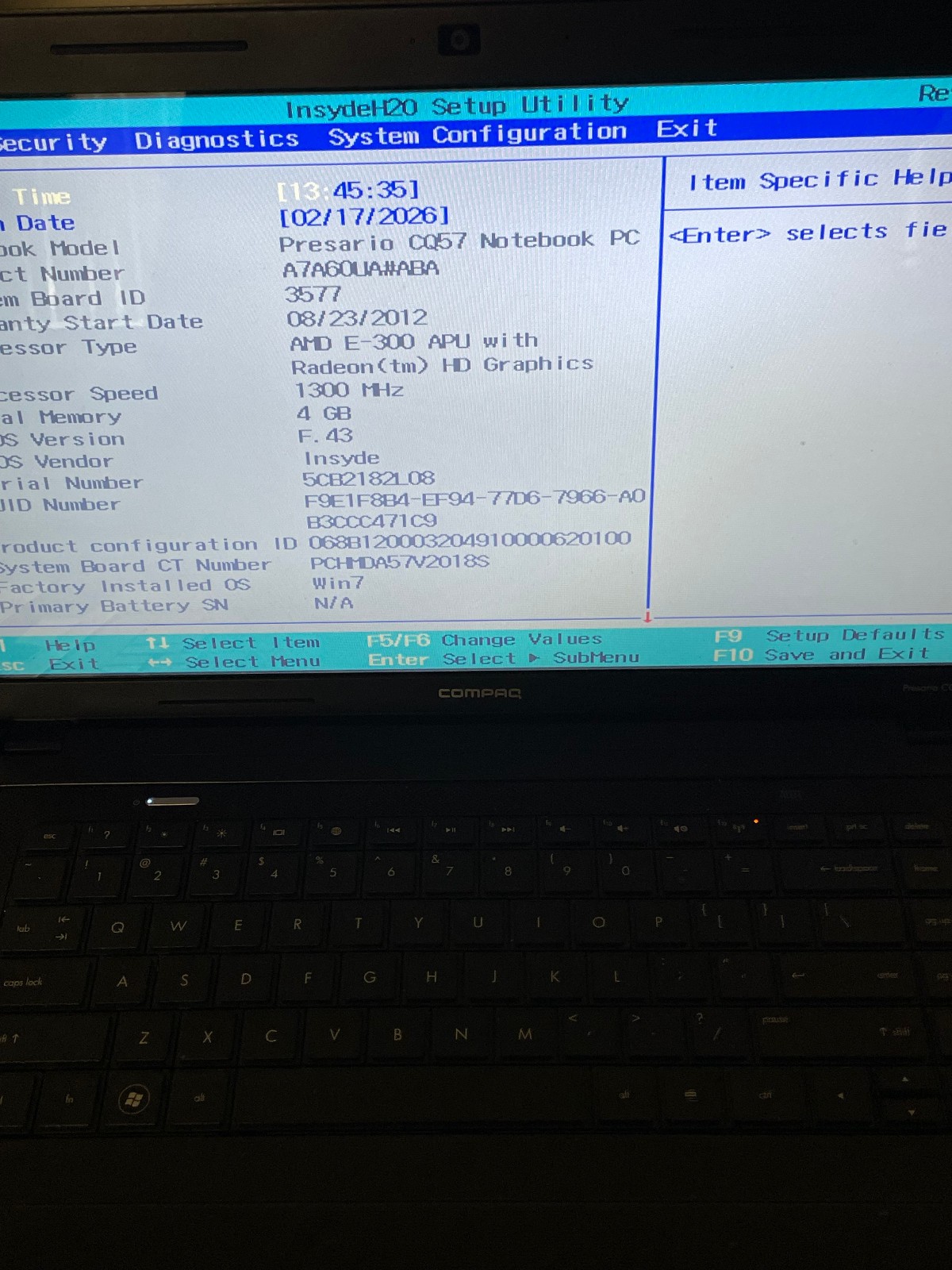 Lot of 2 COMPAQ Presario (1) CQ56 & (1) CQ57
