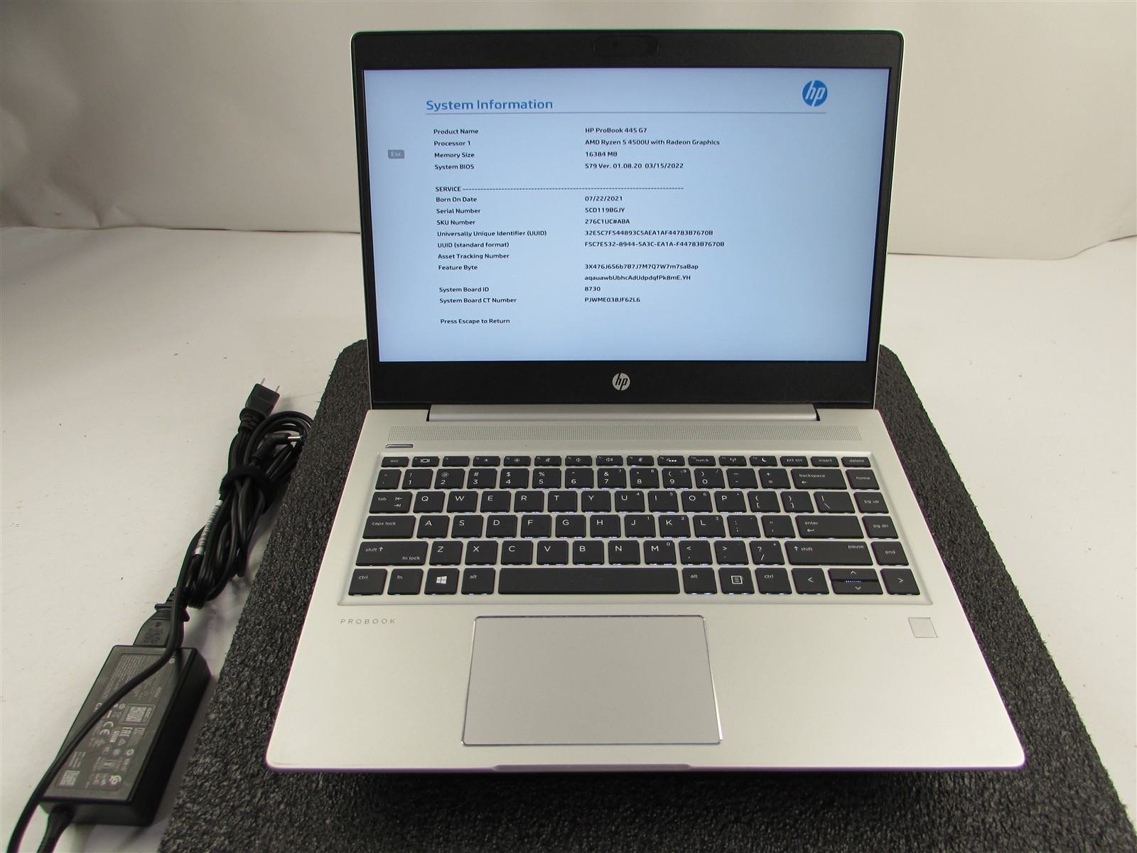 HP PROBOOK 445 (G7) 14″ FHD AMD RYZEN 5 4500U 512GB SSD 16GB RAM AMD GPU WIN 11