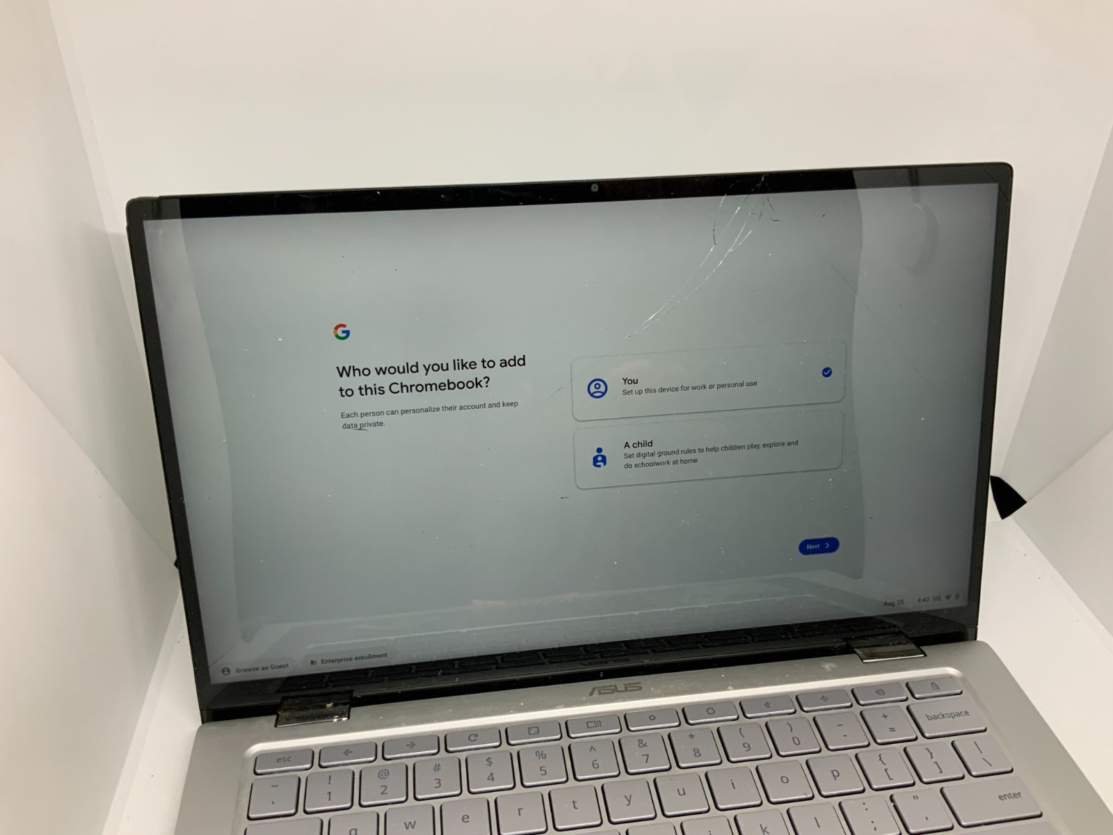 READ – ASUS Chromebook Flip C434T 14″ Intel M3-8100Y 1.30GHz 8GB RAM 4GB eMMC