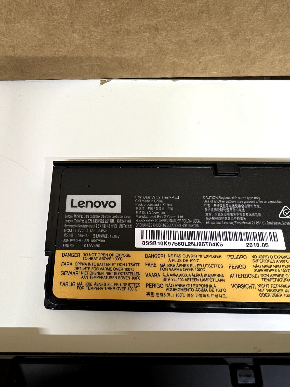 Lenovo ThinkPad Laptop i7-8650U 16GB RAM 476GB SSD Touchscreen Win 10