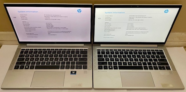 LOT 2 HP EliteBook 835 G8 AMD Ryzen 7 Pro 5850U with Radeon Graphics 16GB 512SSD
