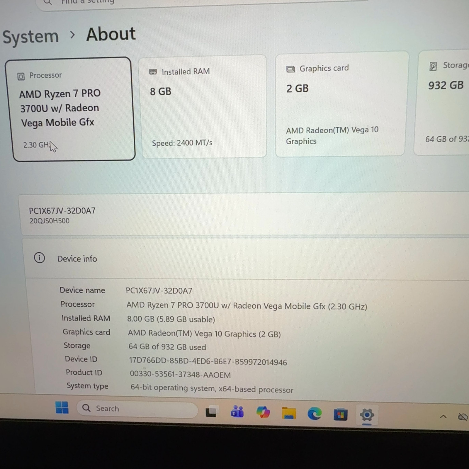 Lenovo ThinkPad T495s AMD Ryzen 7 PRO 3700U 8GB RAM 1TB SSD Windows 11 Pro