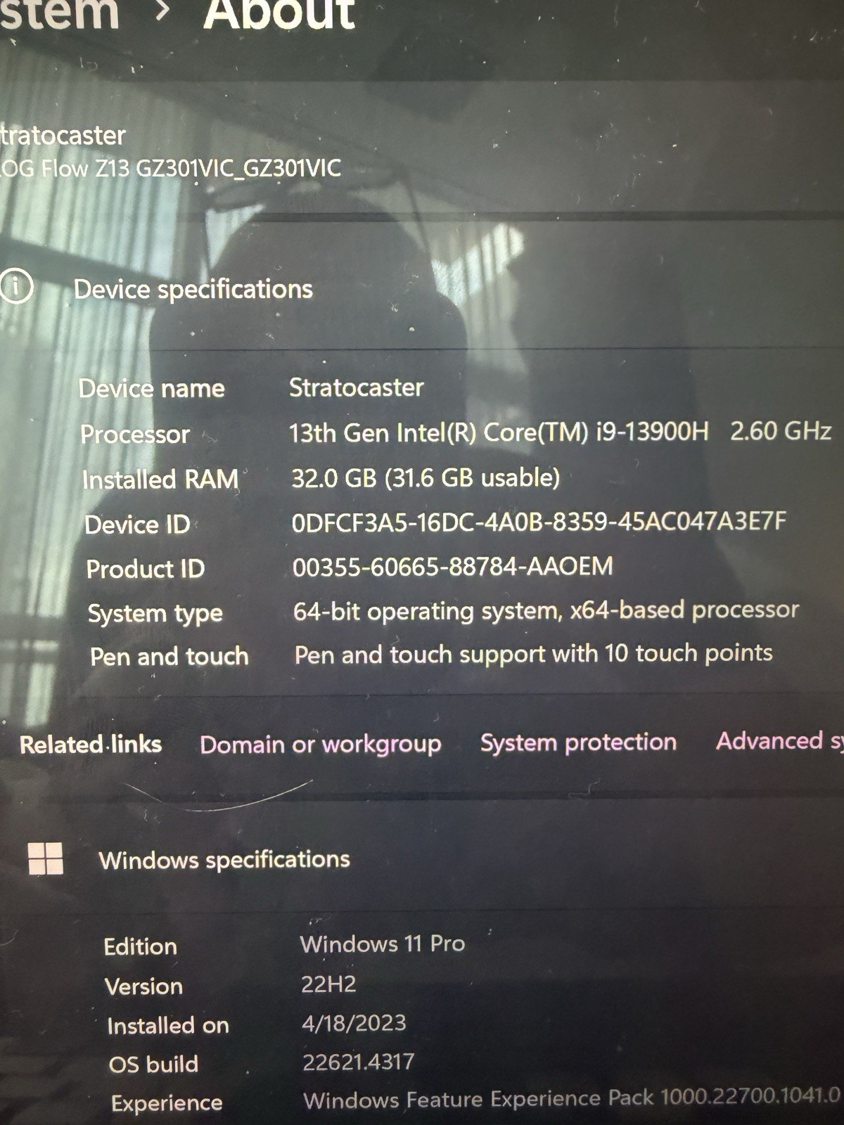 ROG Flow Z13-ACRNM RMT02 GZ301VIC 13.4″ (1TB SSD, Intel Core i9-13900H, 2.60GHz