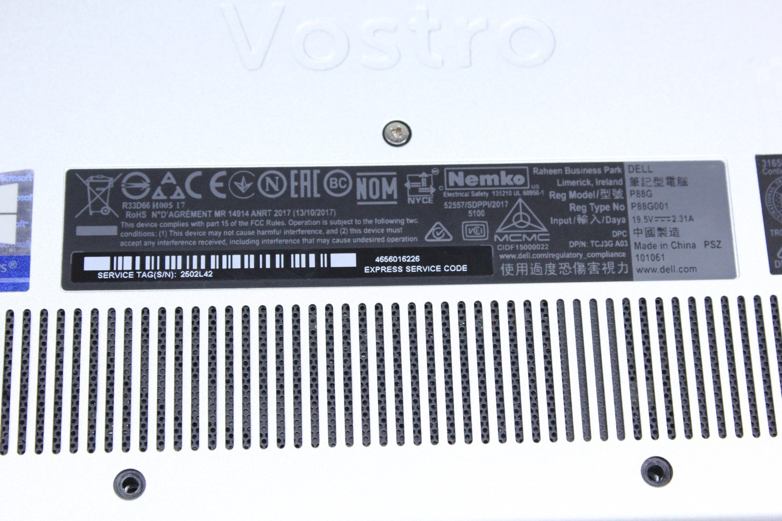 Dell Vostro 5471 | Cosmetic Grade C | i5-8250U, 8GB Ram, 256GB NVMe, Win 11 P
